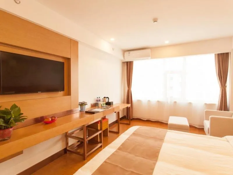 Bed in GreenTree Inn Shanxi Jinzhong South of Pingyao Ancient City Express Hotel