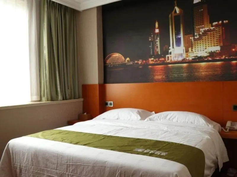 Bed in Shell Rizhao Donggang District Bus station Hotel