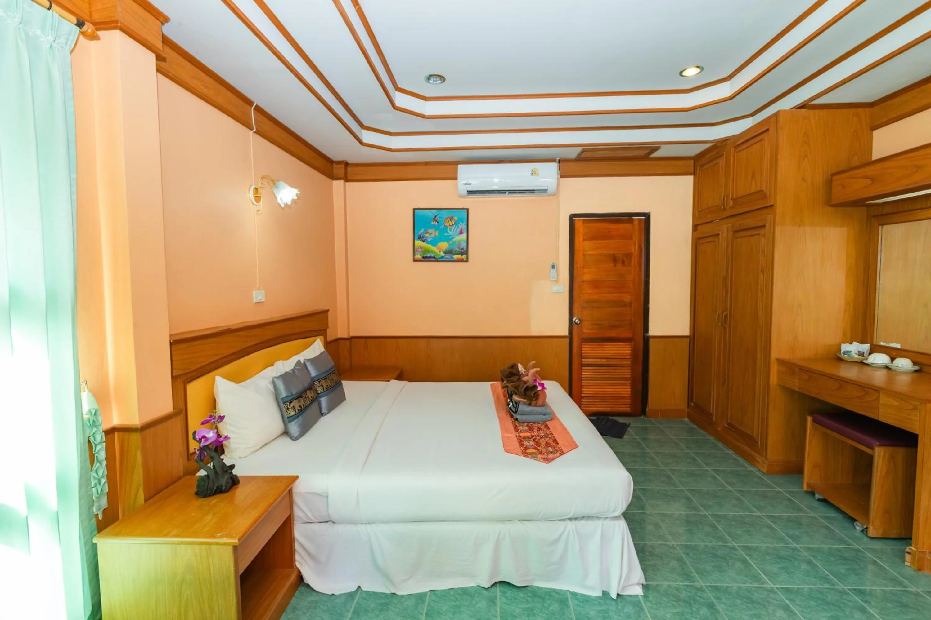Bed in Dream Team Beach Resort