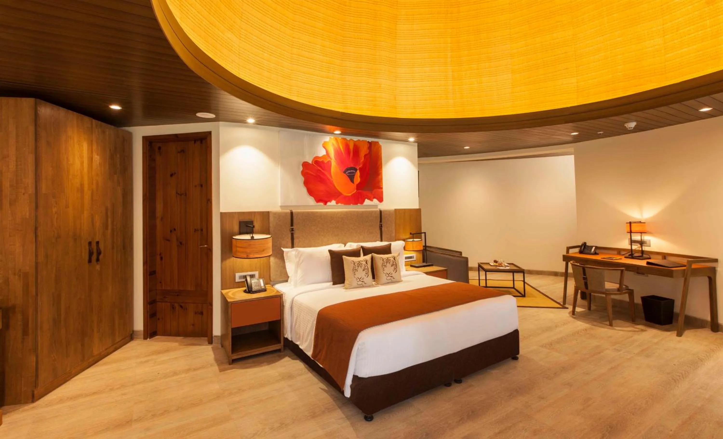 Bedroom, Bed in Lemon Tree Premier, Corbett