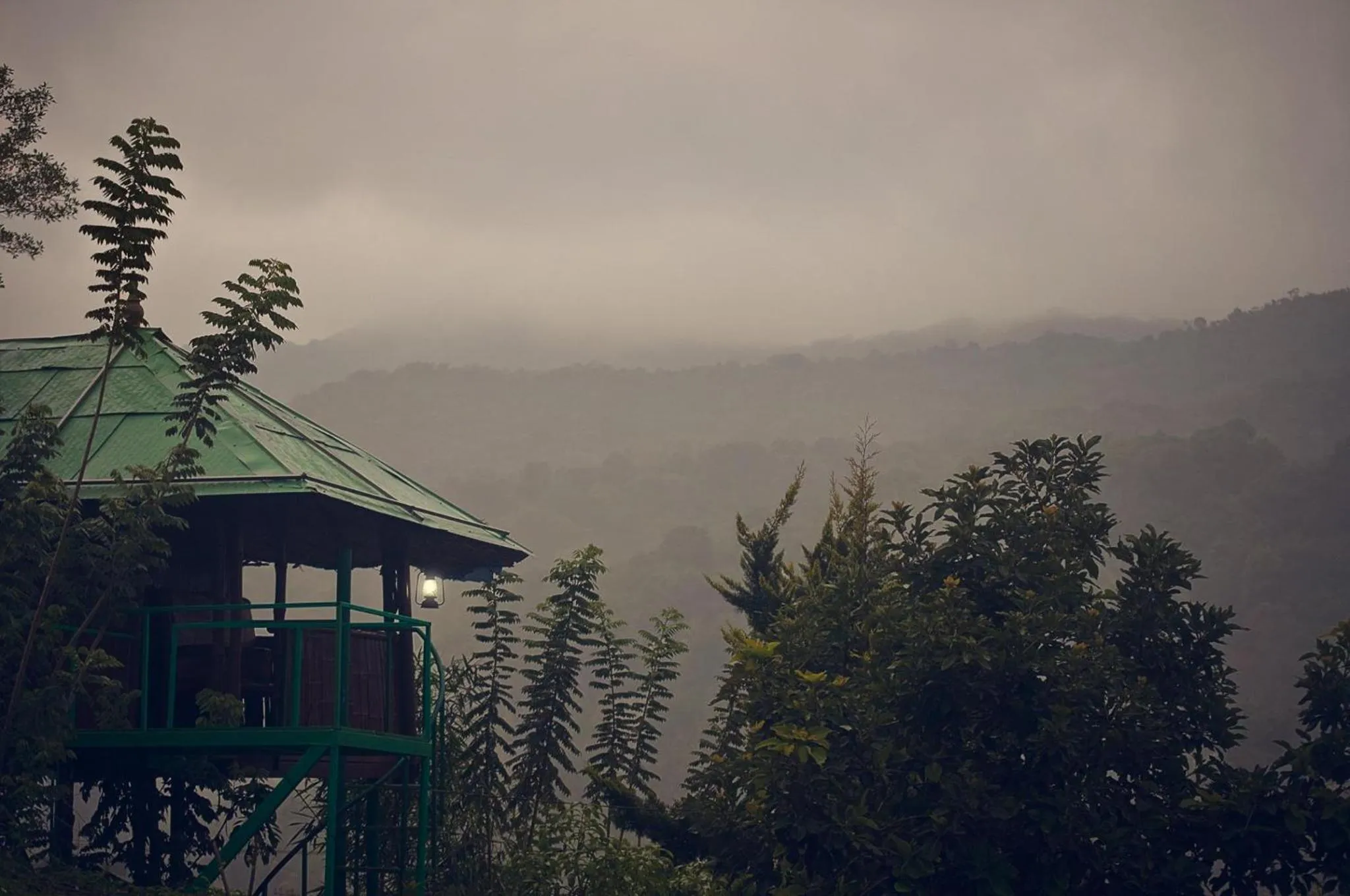 Sunset in KOOMANKOLLY RESORT