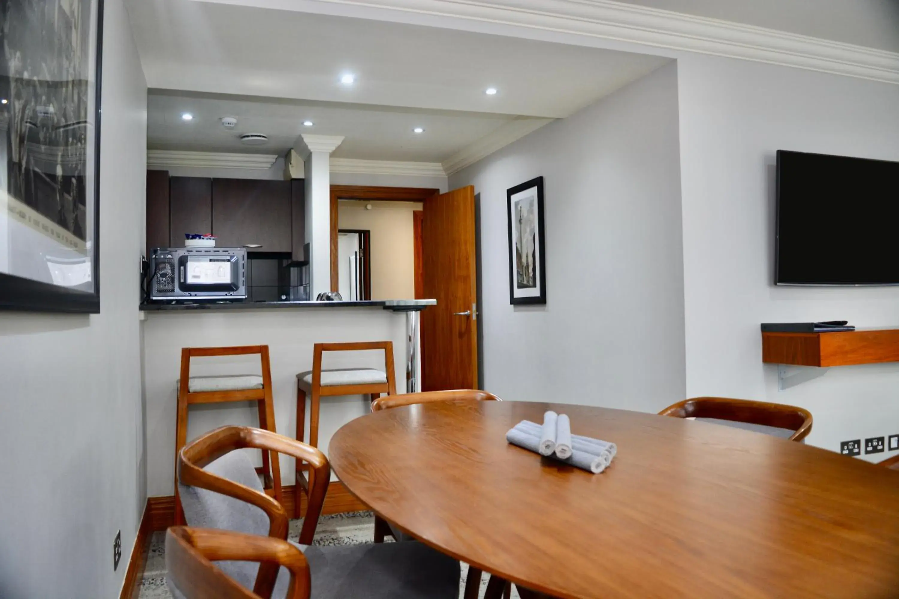 Kitchen or kitchenette in Sanctum International Serviced Apartments