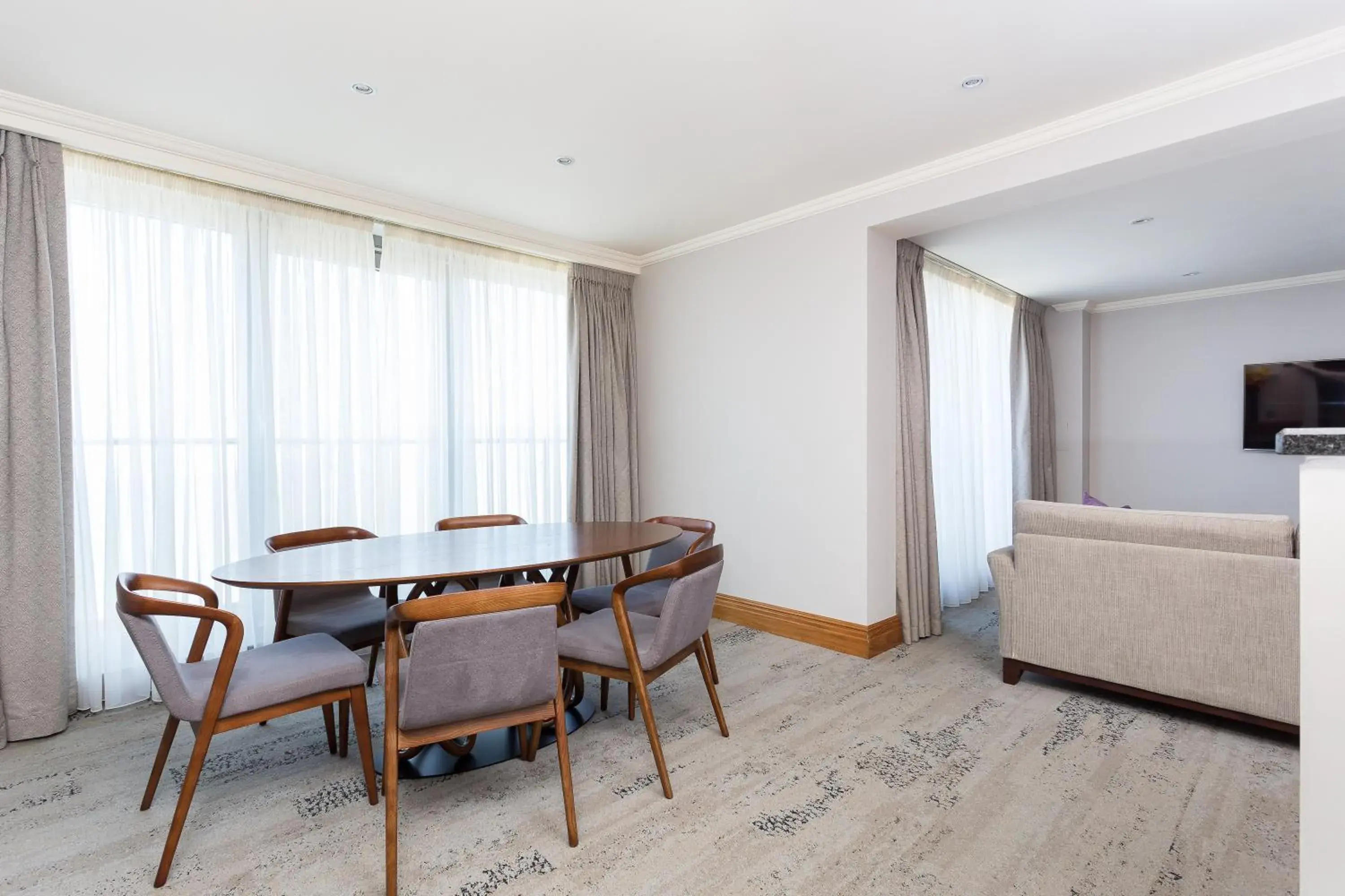 Dining area, Bed in Sanctum International Serviced Apartments