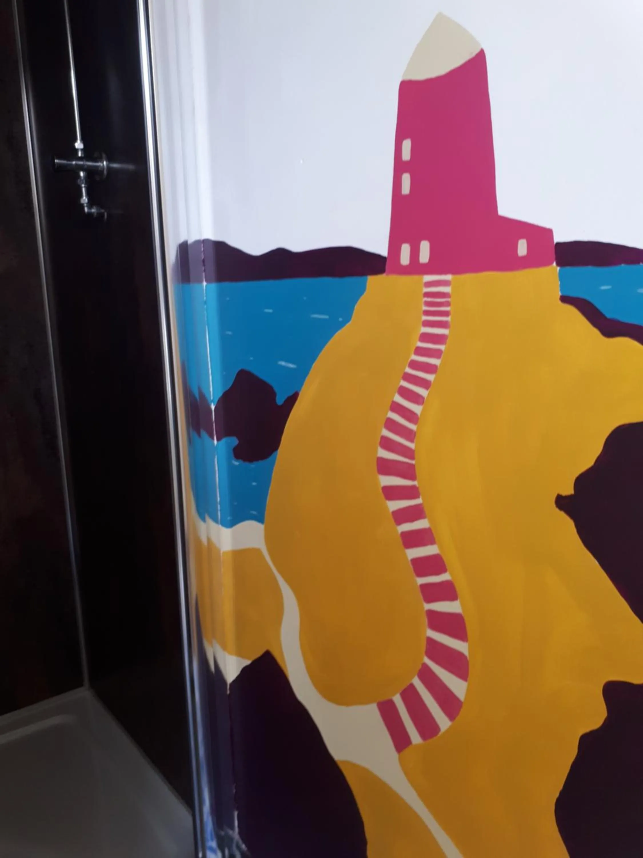 Decorative detail in Ty Glyndwr Bunkhouse, Bar and cafe