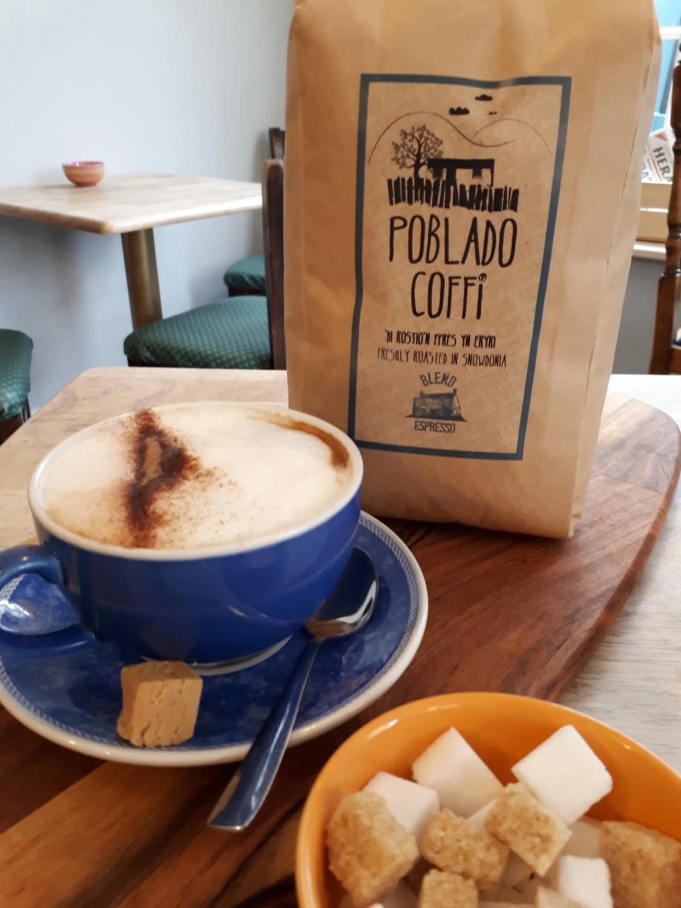 Continental breakfast in Ty Glyndwr Bunkhouse, Bar and cafe