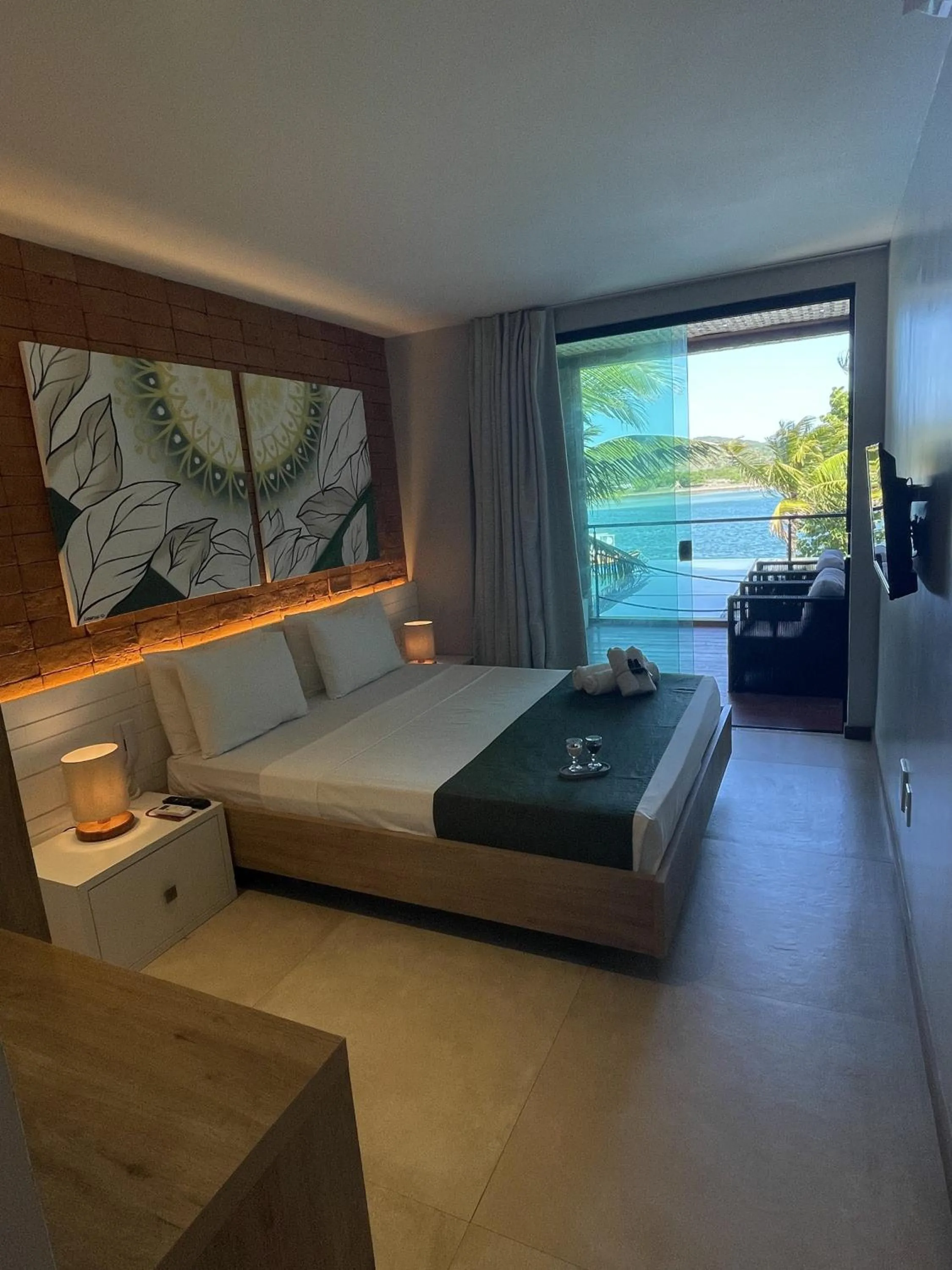 View (from property/room), Bed in Bravo Pousada Design