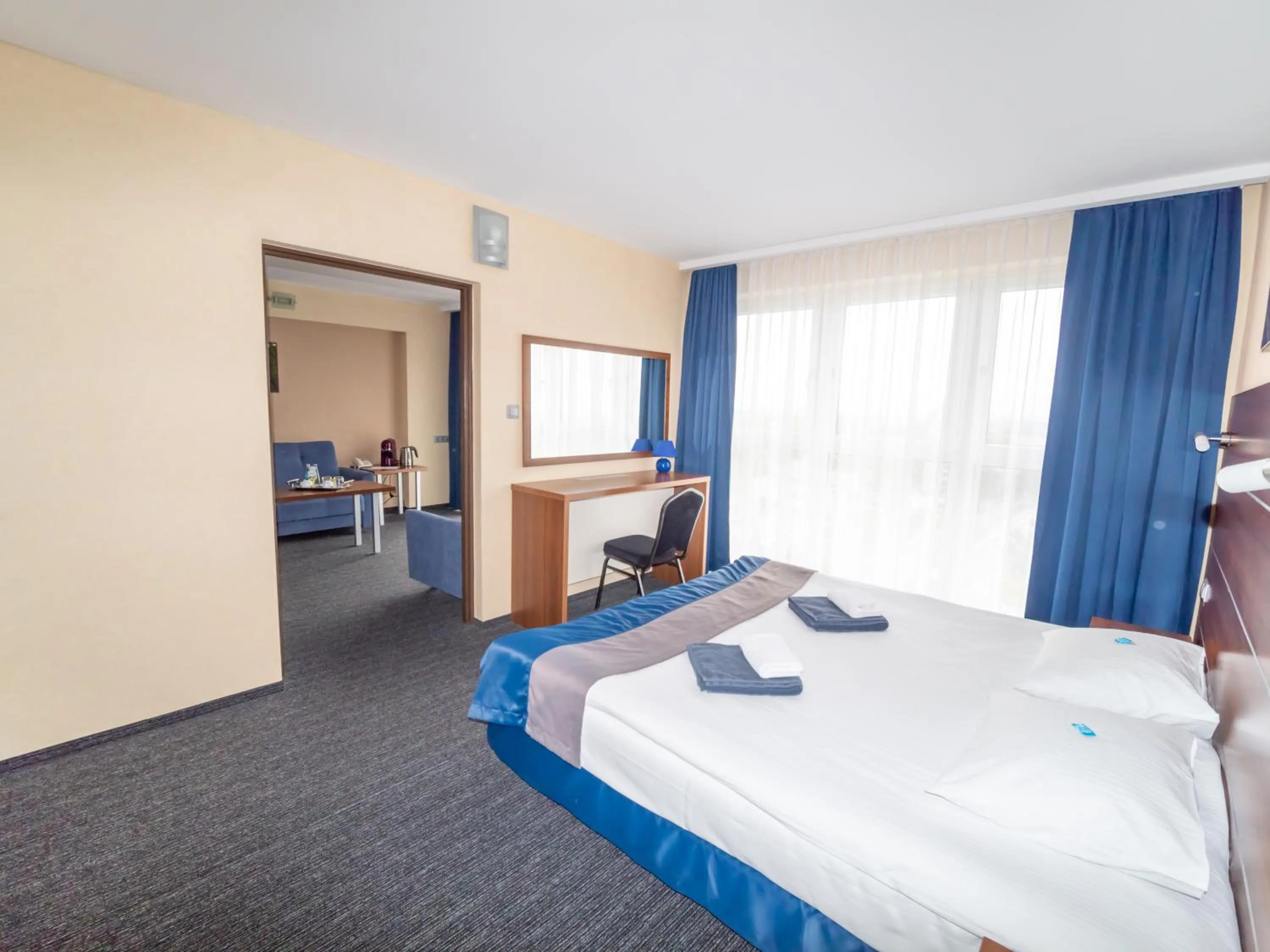 Photo of the whole room, Bed in Hotel Tychy Prime