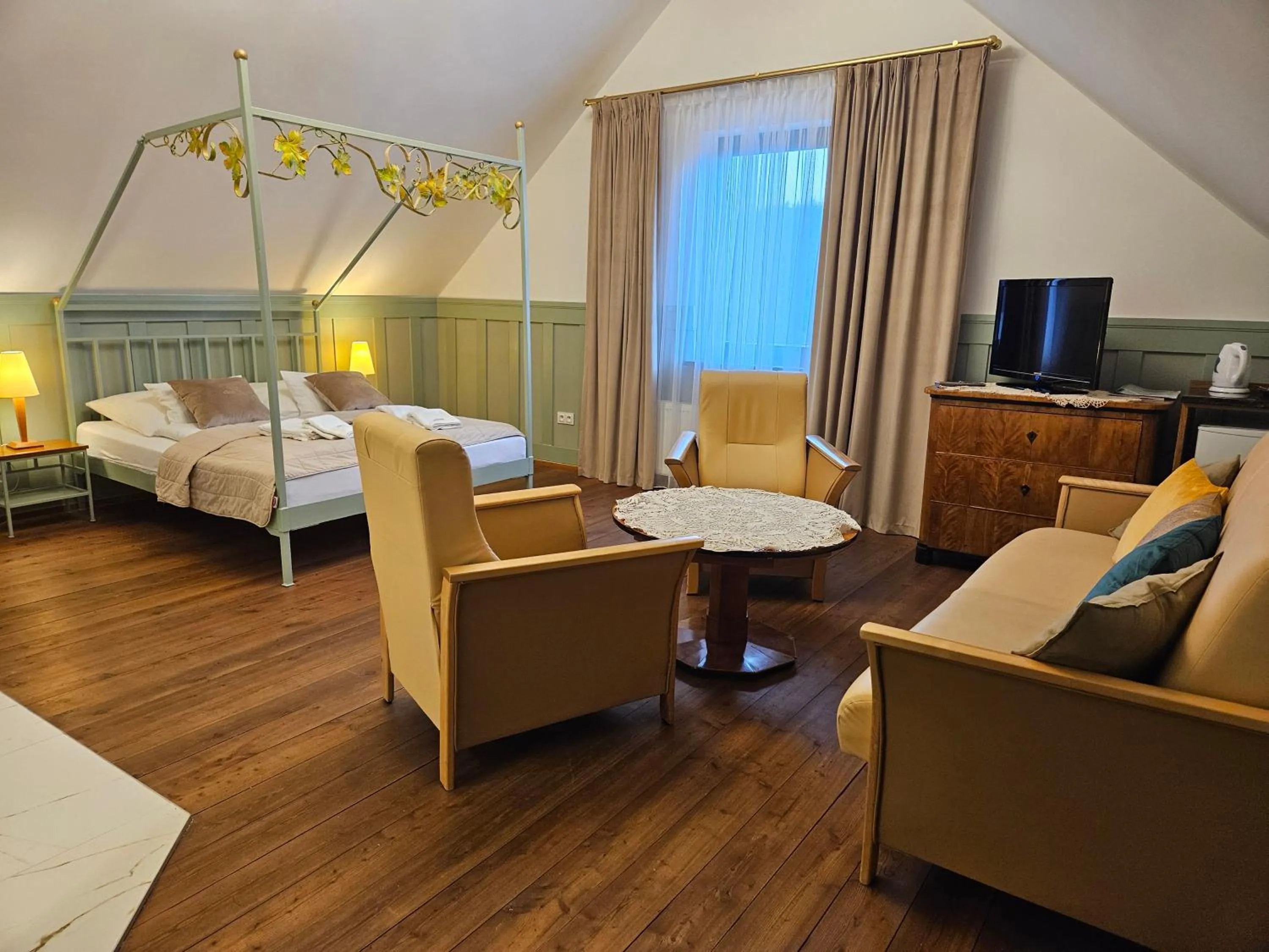 Coffee/tea facilities, Bed in Dom Potok