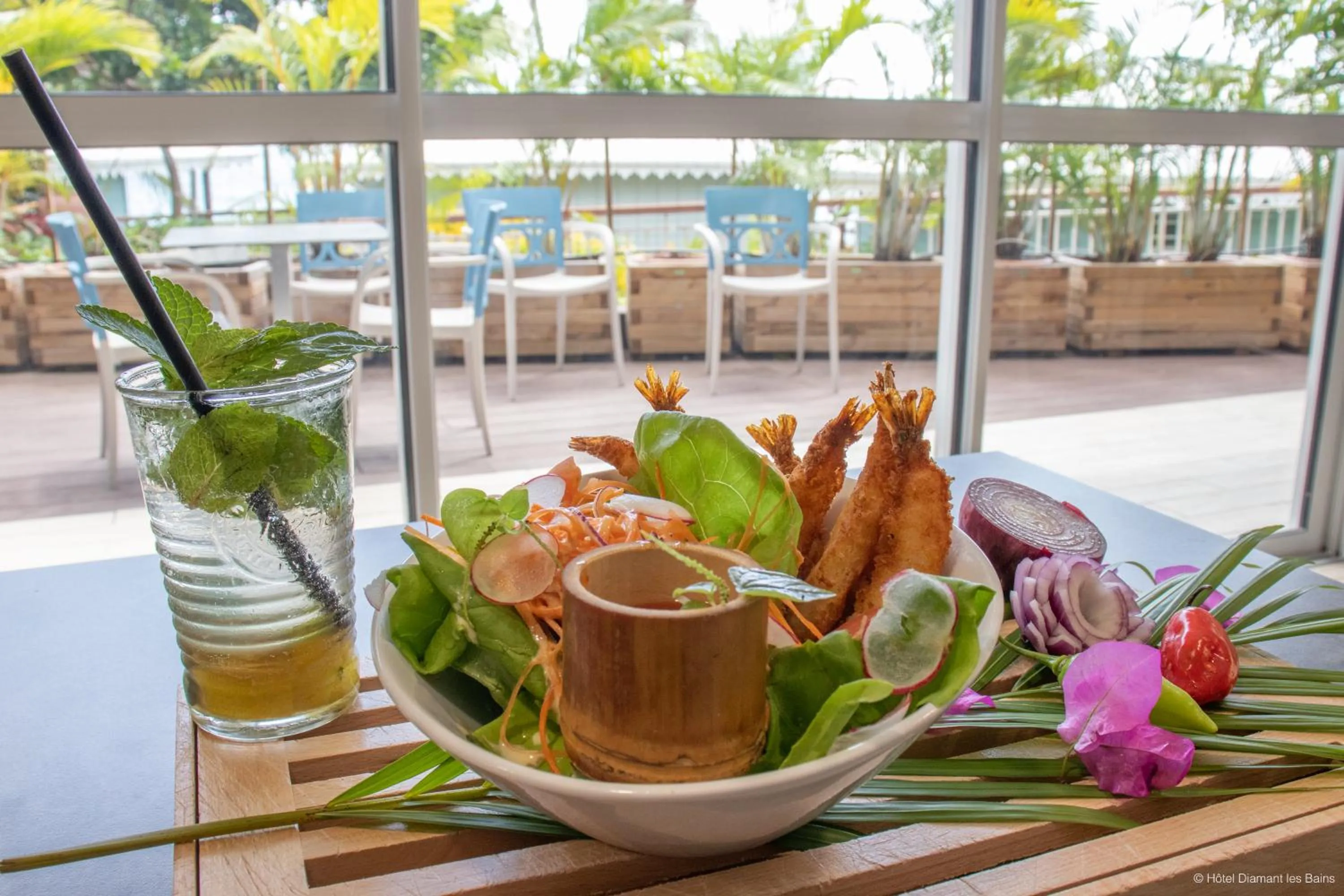 Food and drinks in Diamant les bains - Résidence Hôtelière