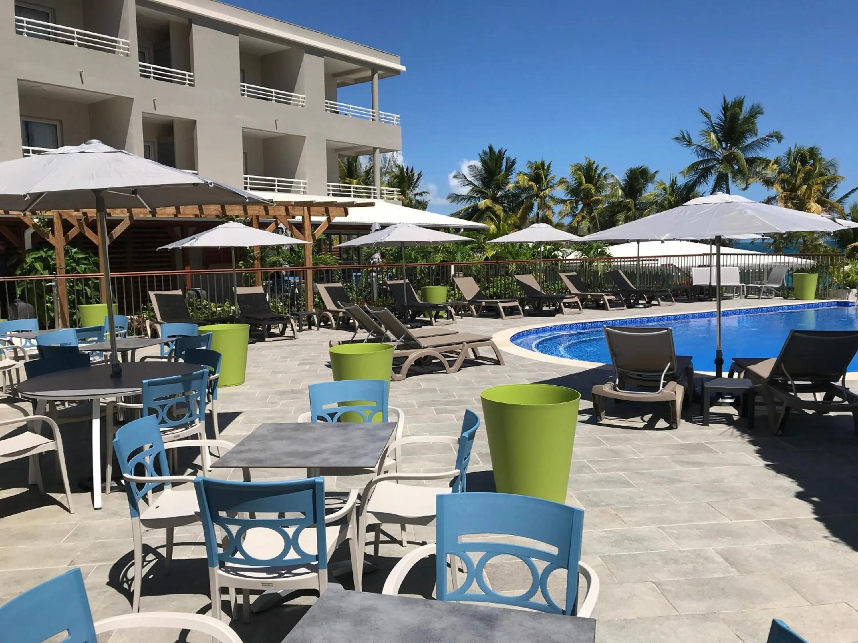 Pool view in Diamant les bains - Résidence Hôtelière