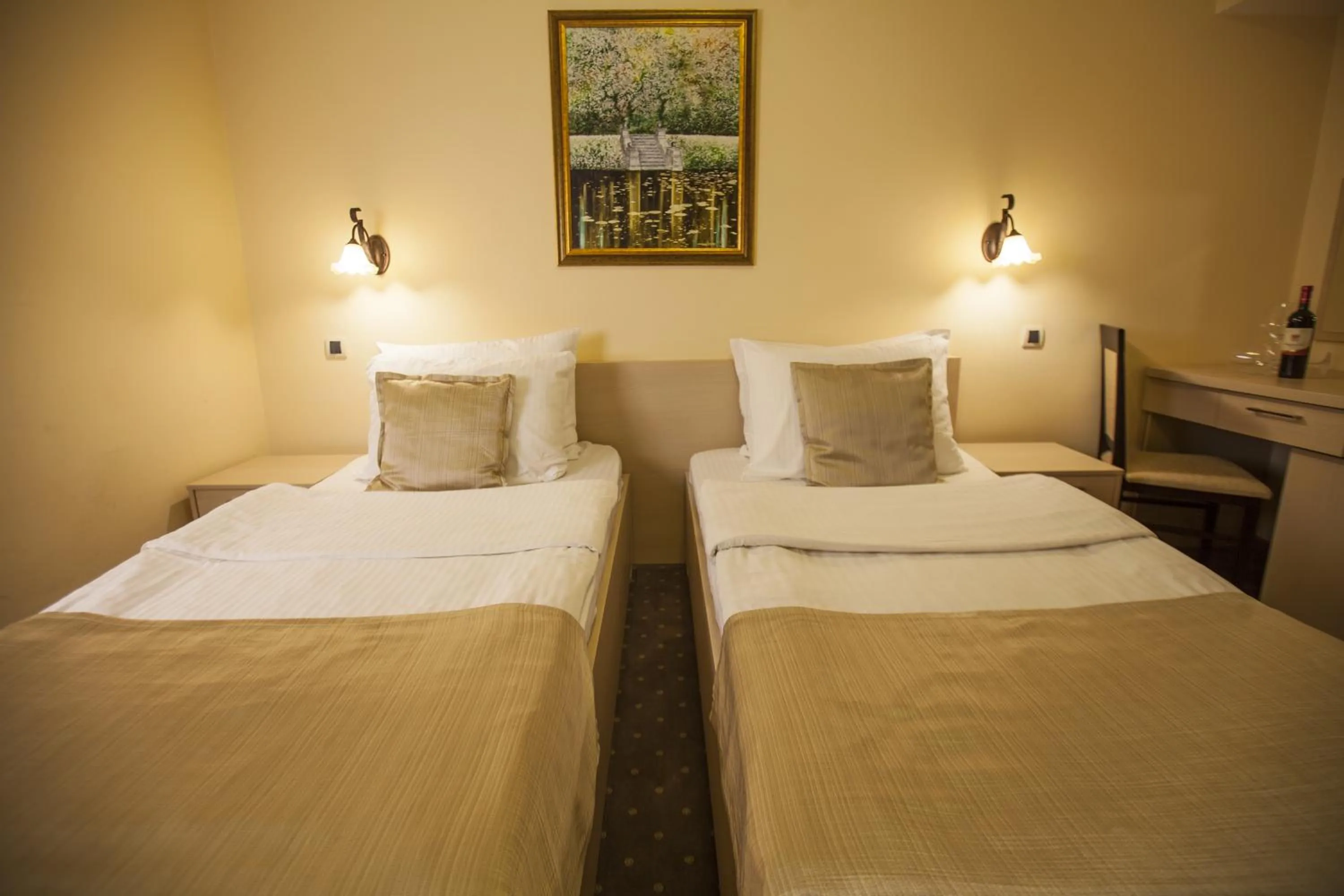 Decorative detail, Bed in Hotel Srbija