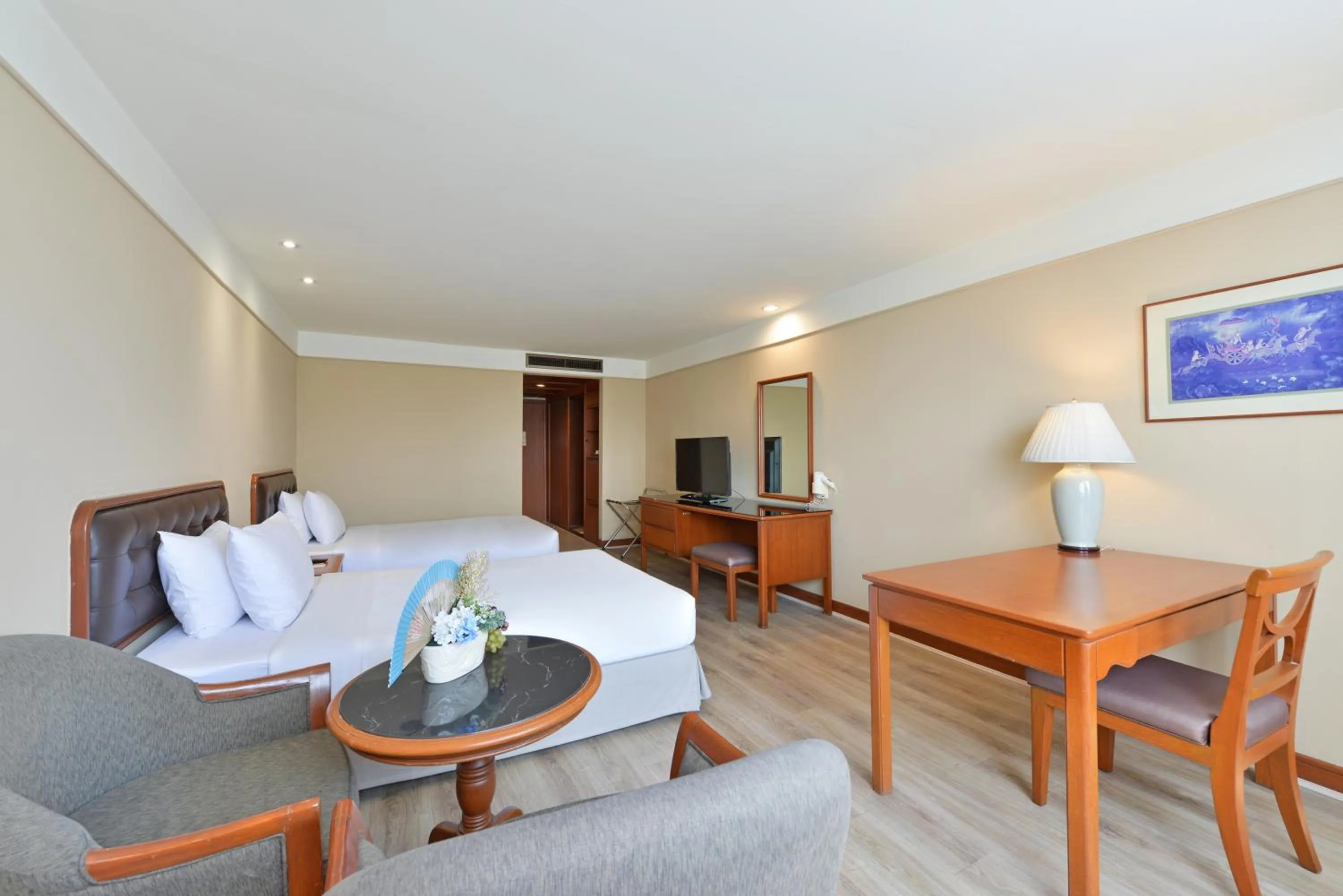 Seating area in Twin Towers Hotel