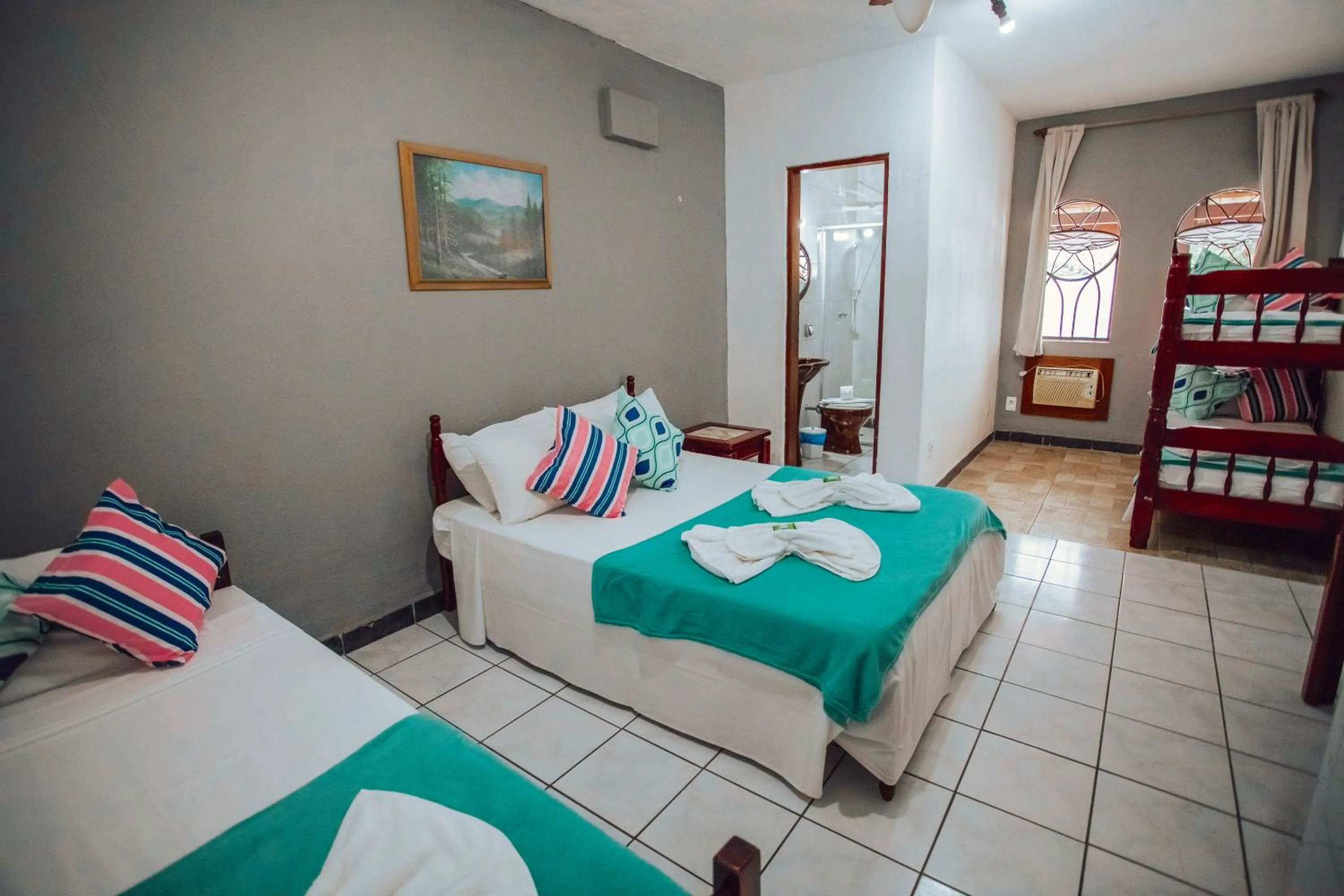 Bed in Pousada Chale Suísso