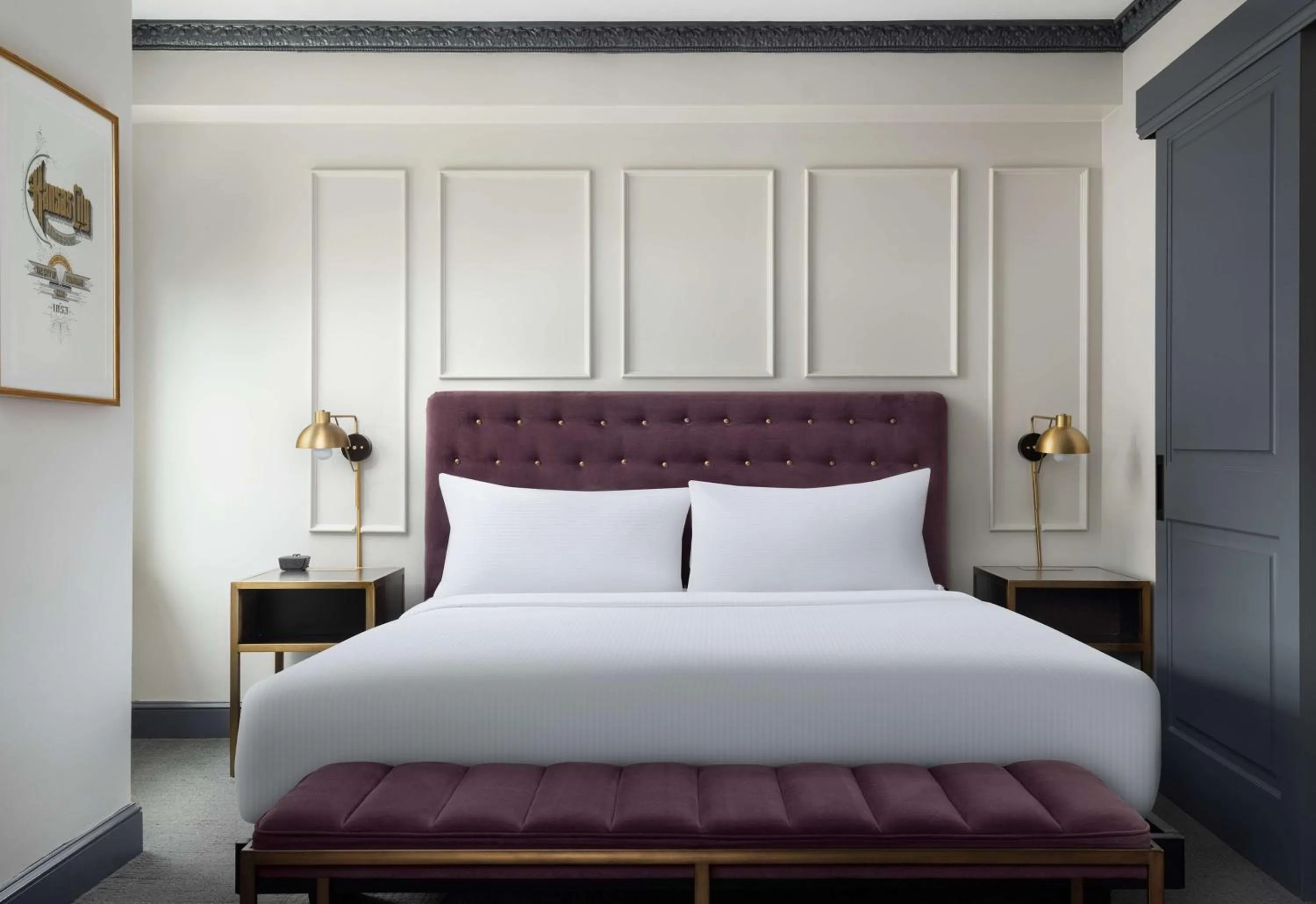 Bed in Hotel Phillips Kansas City, Curio Collection By Hilton