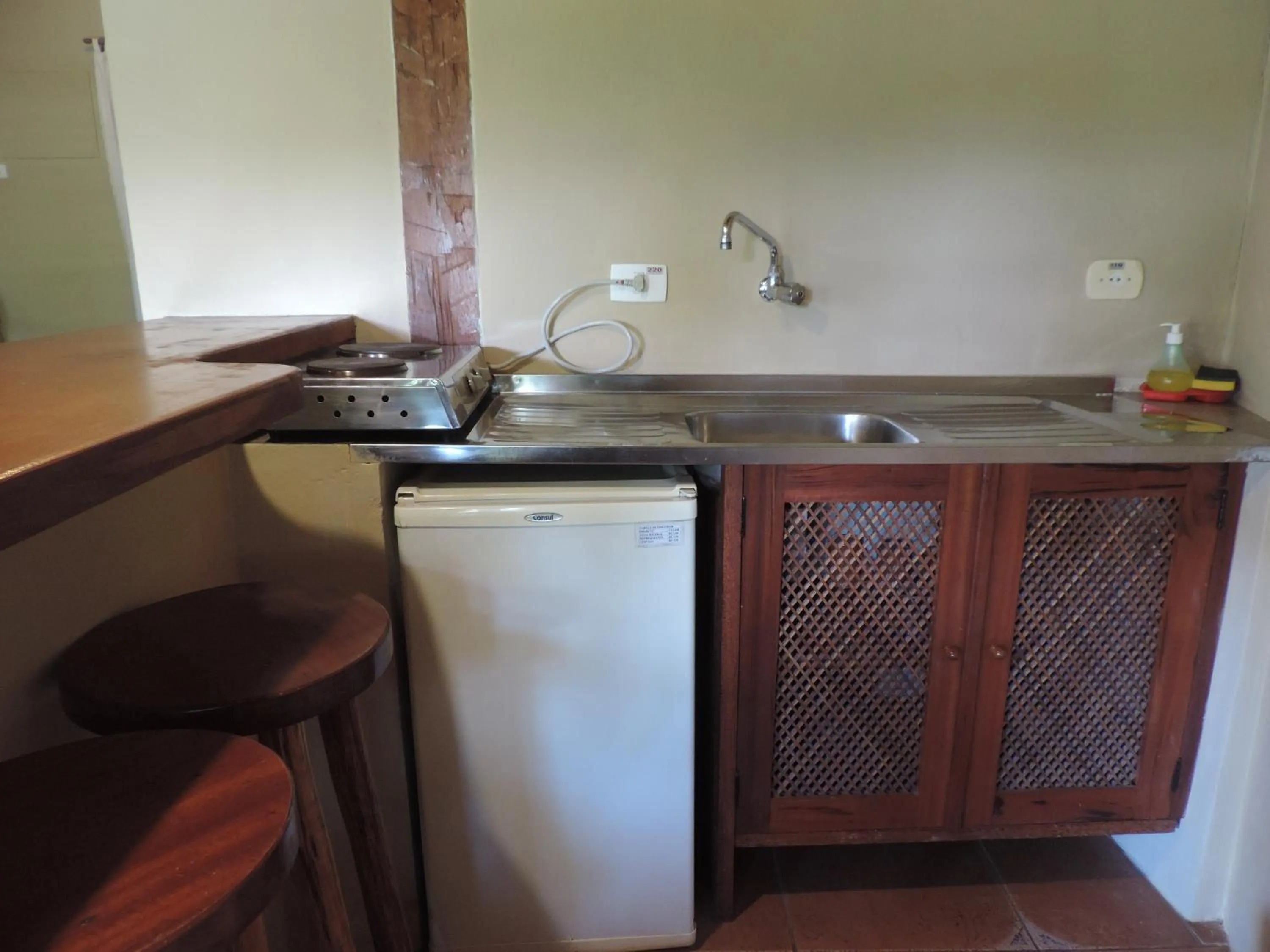 Kitchen or kitchenette in Pousada Villa Da Prainha