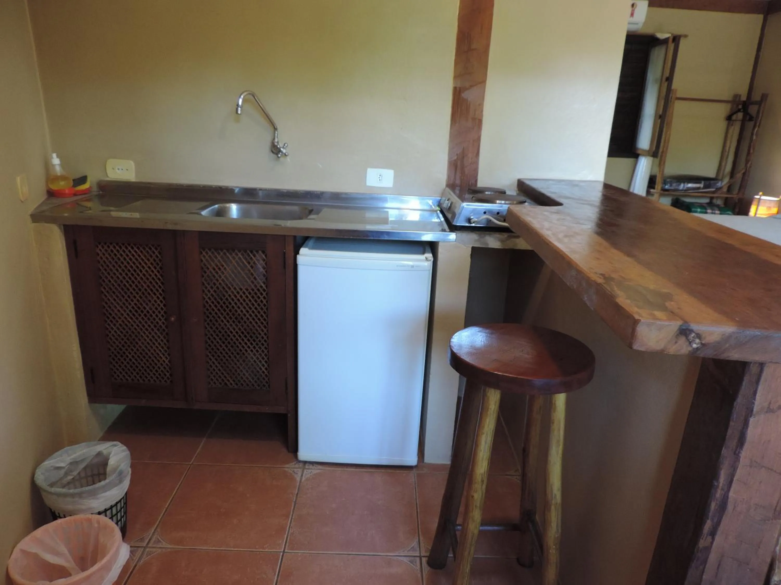 Kitchen or kitchenette in Pousada Villa Da Prainha