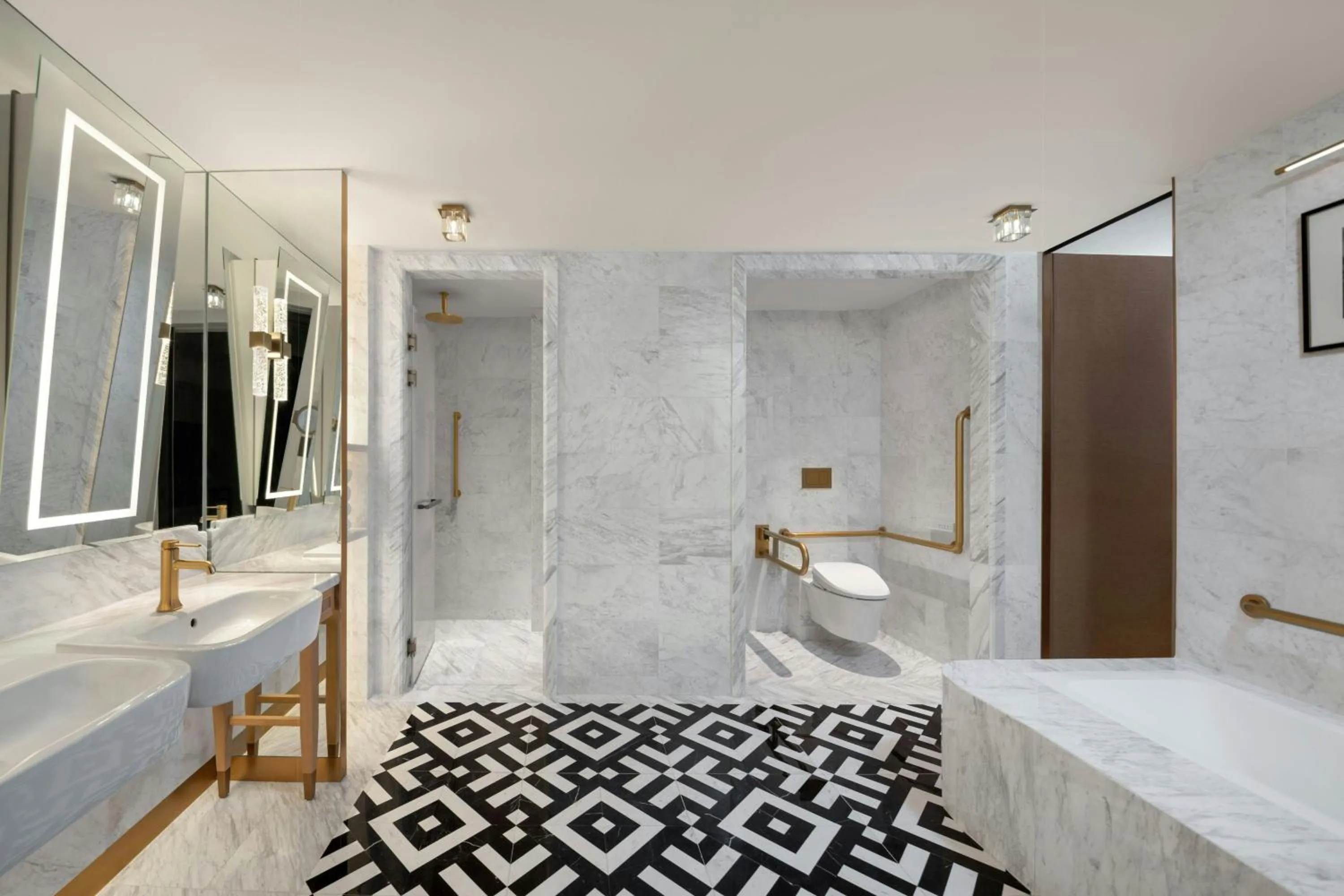 Bathroom, Bed in The Laurus, a Luxury Collection Resort, Singapore