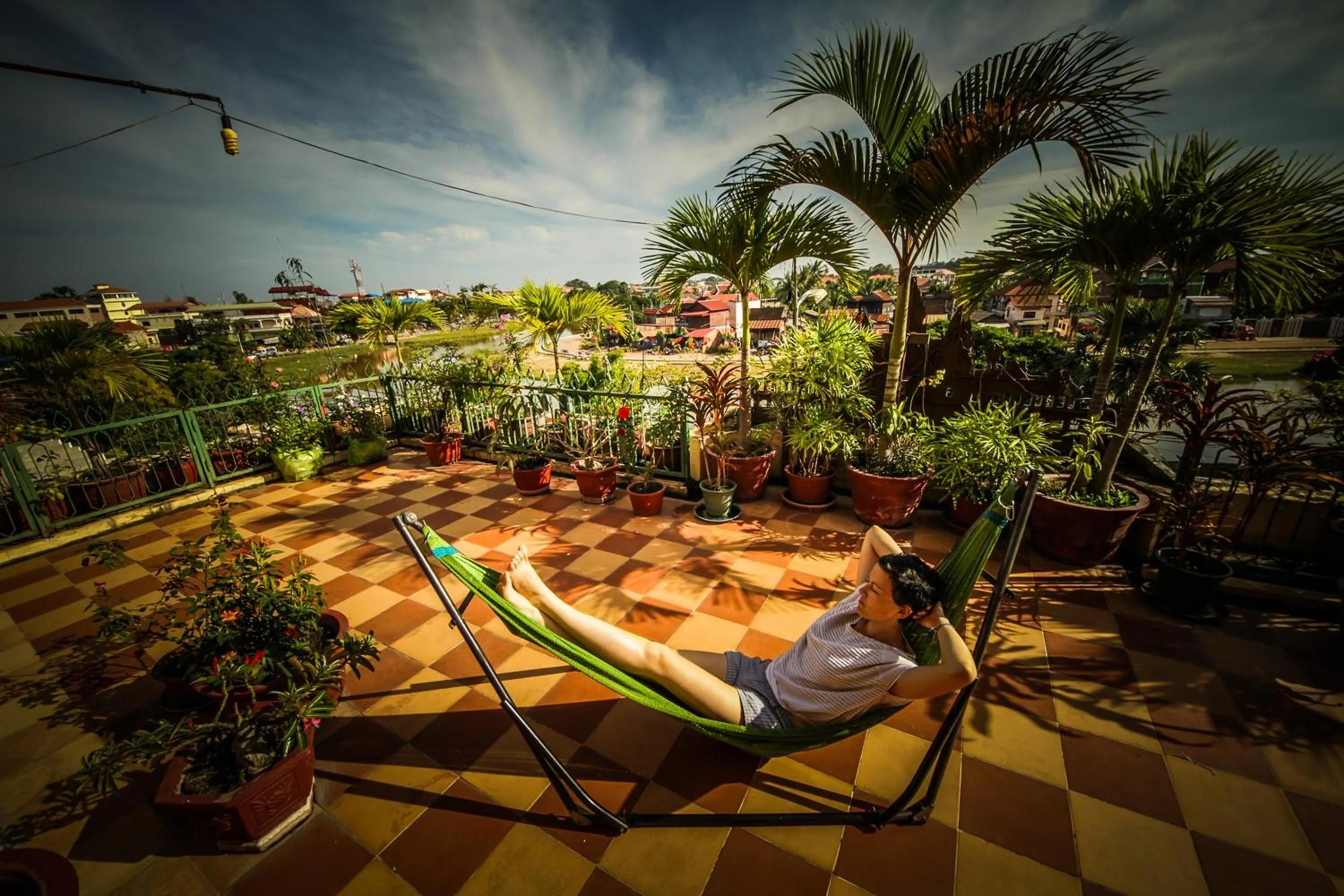 River view in Siem Reap Riverside Hotel