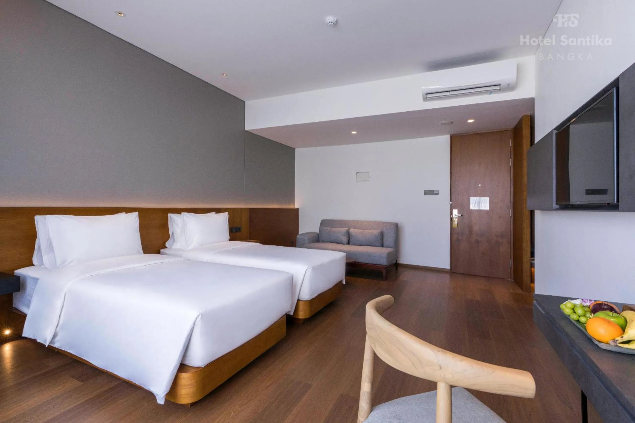 Bed in Hotel Santika Bangka