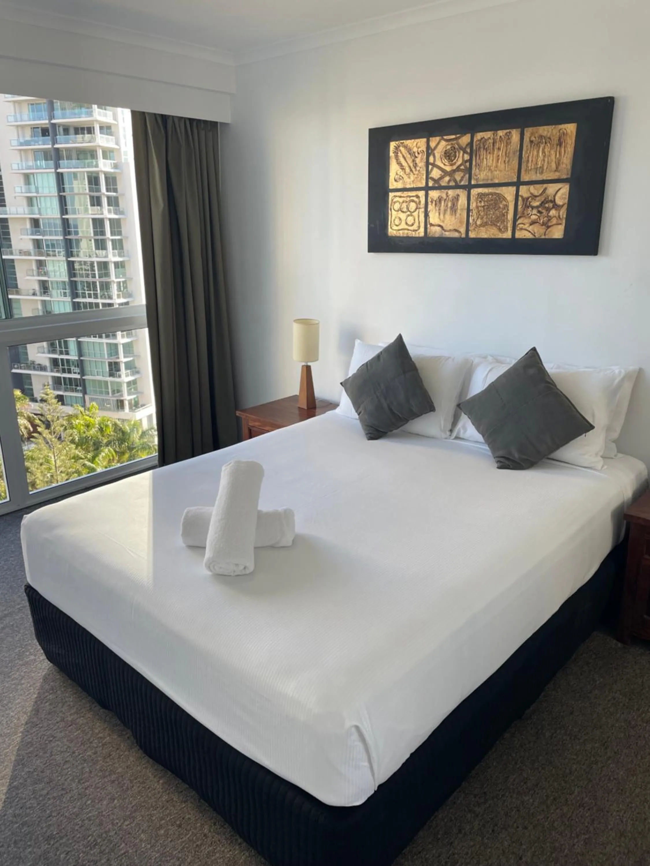 Bedroom, Bed in The Crest Apartments