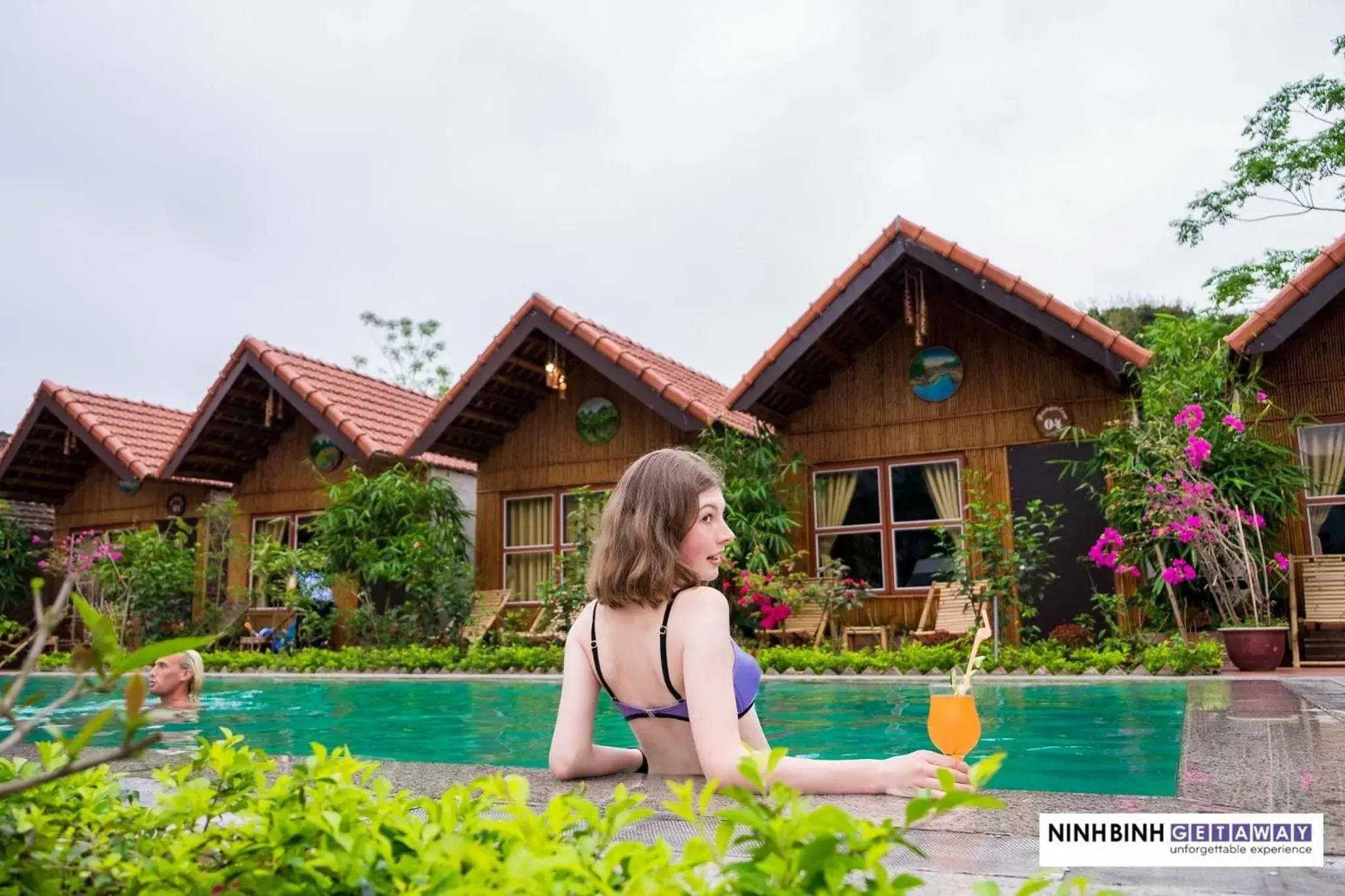 Pool view in Tam Coc Garden Homestay Pool view in Tam Coc Garden Homestay