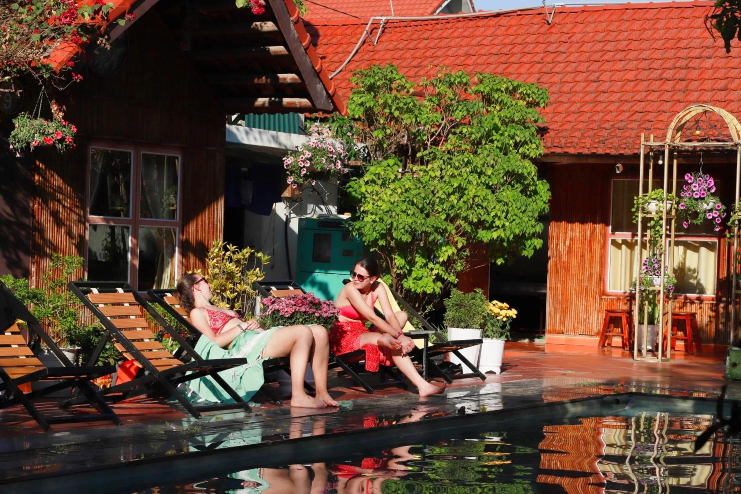 Pool view in Tam Coc Garden Homestay