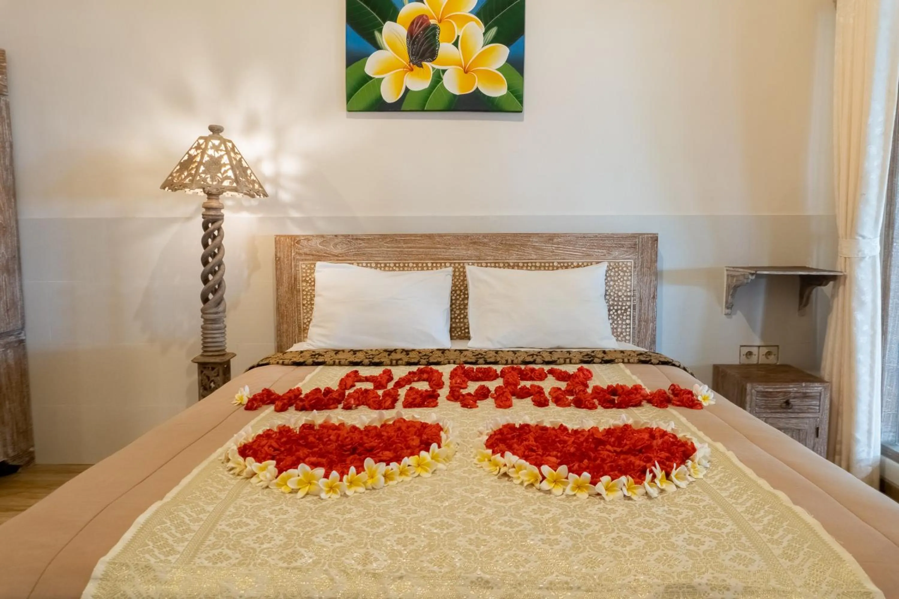 Bed in Uma Shanty Homestay