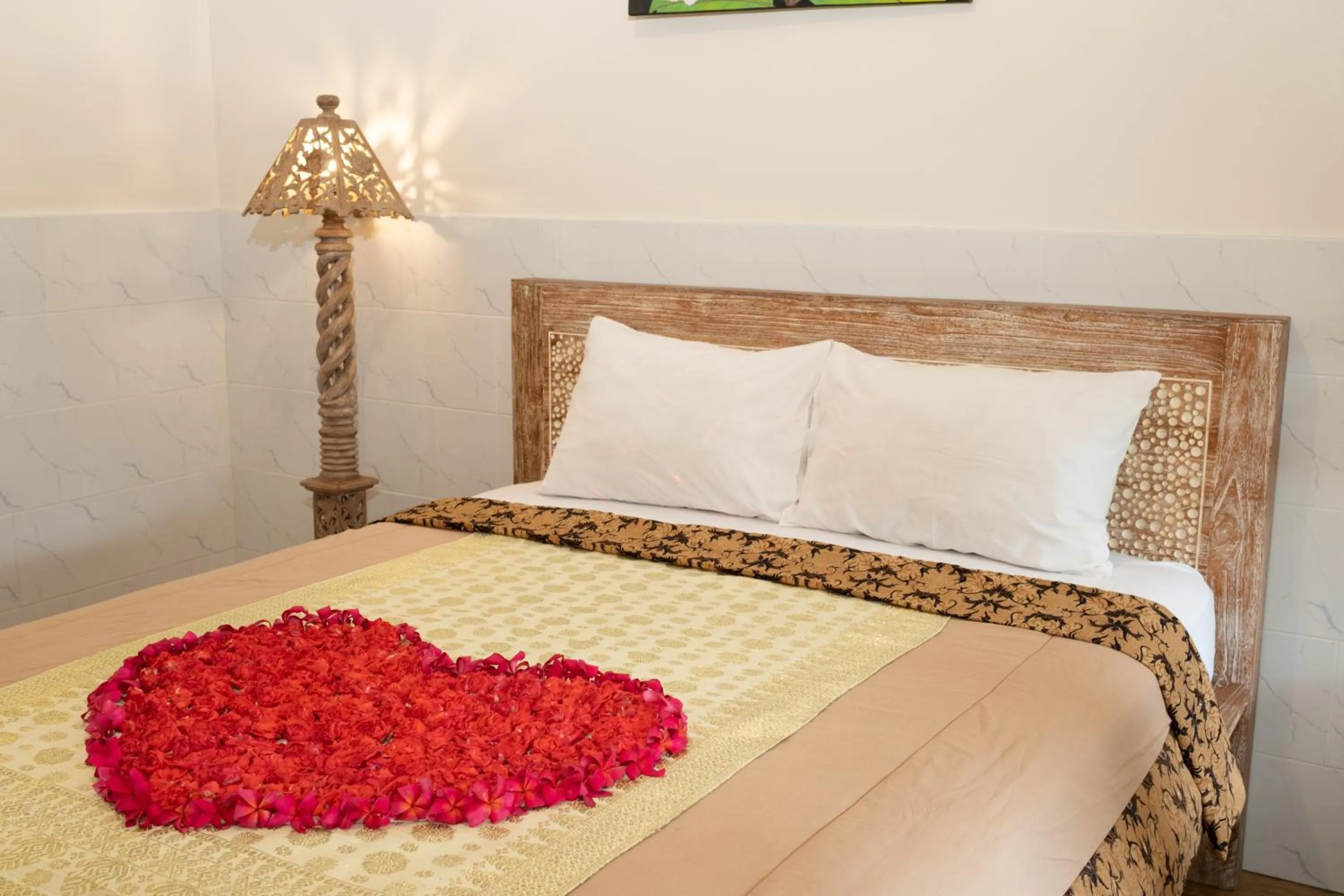 Bed in Uma Shanty Homestay