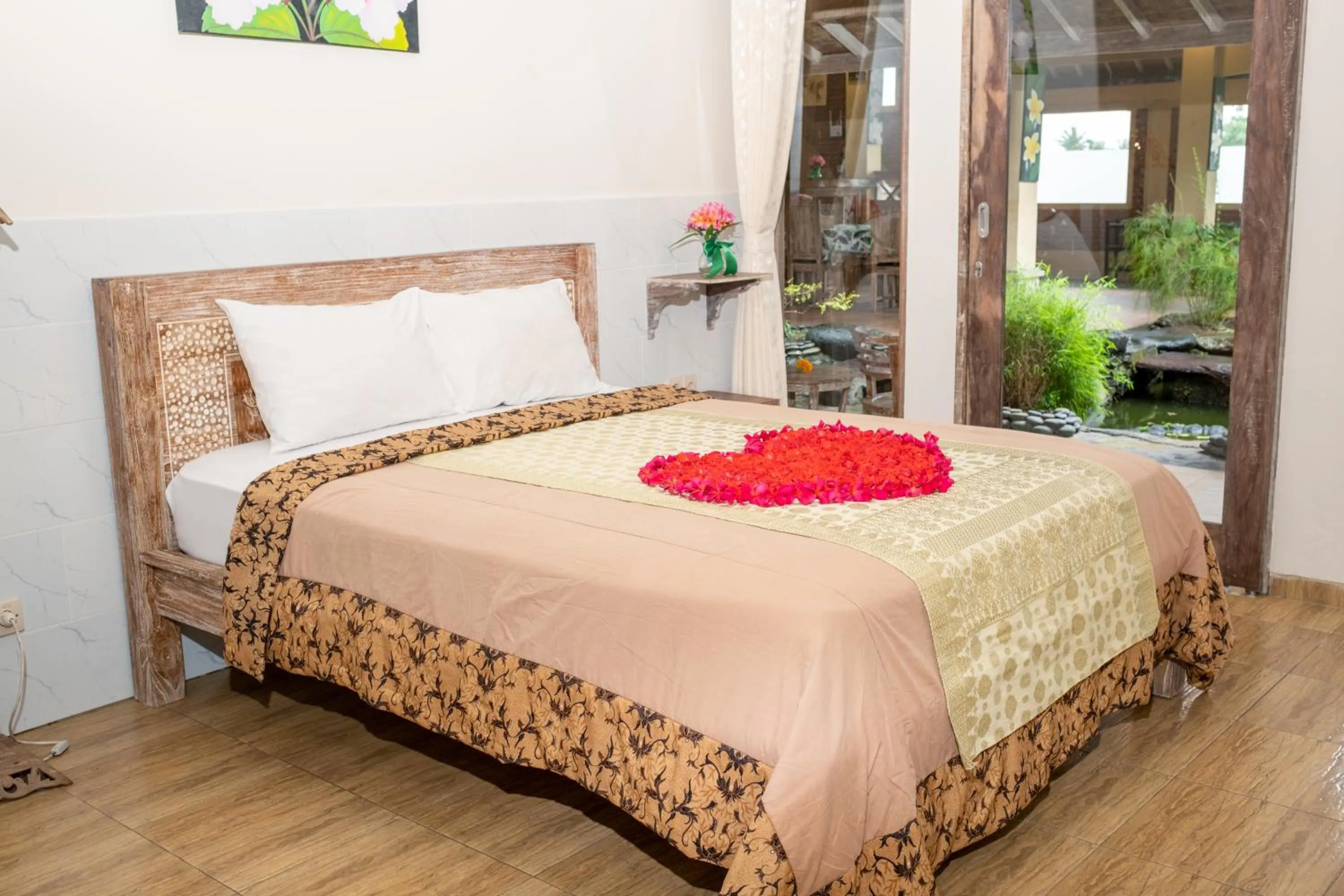 Bed in Uma Shanty Homestay