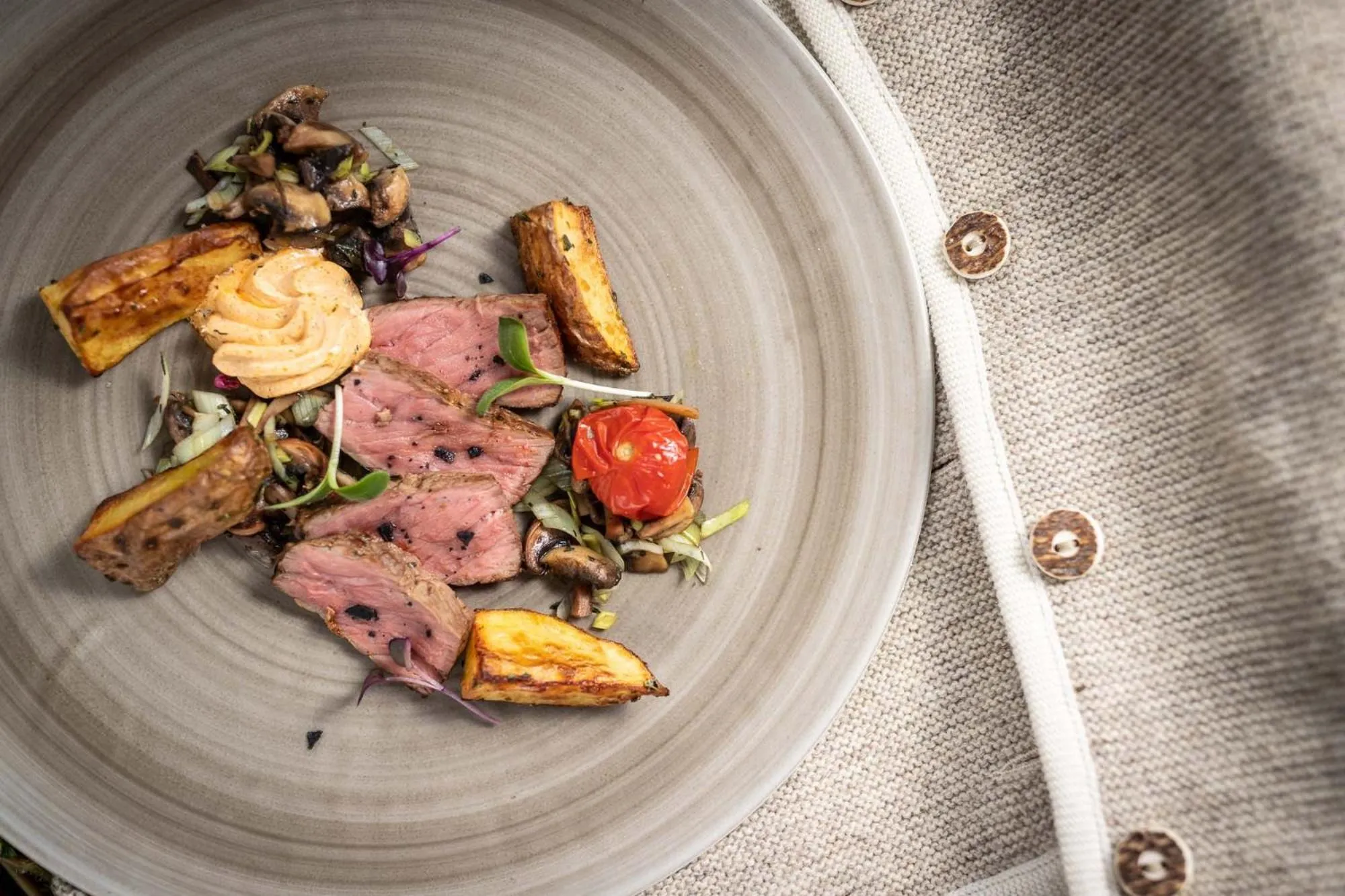 Food close-up in Hotel Panoramic Lotsch