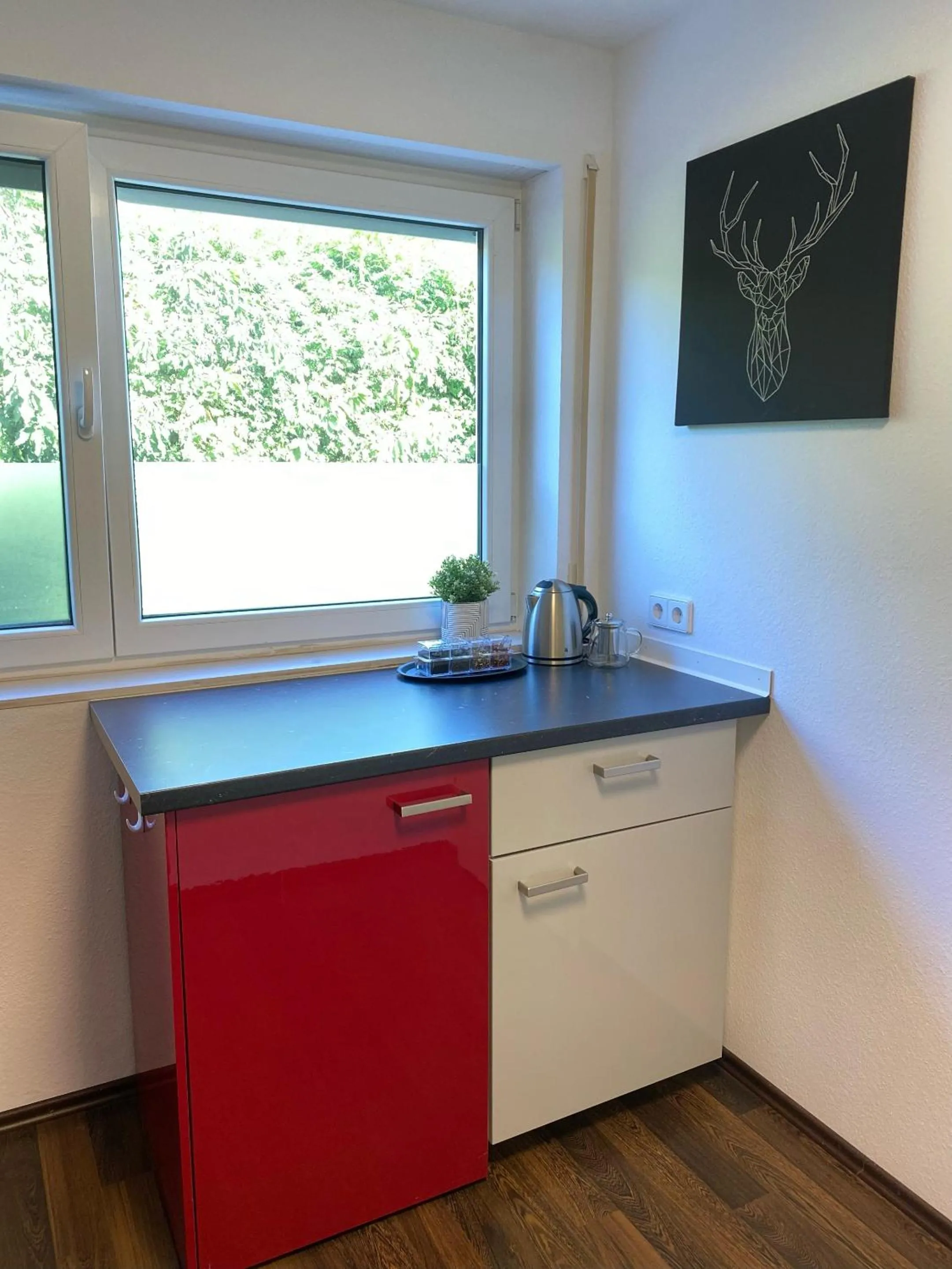 Kitchen or kitchenette in Ferienwohnung Hella