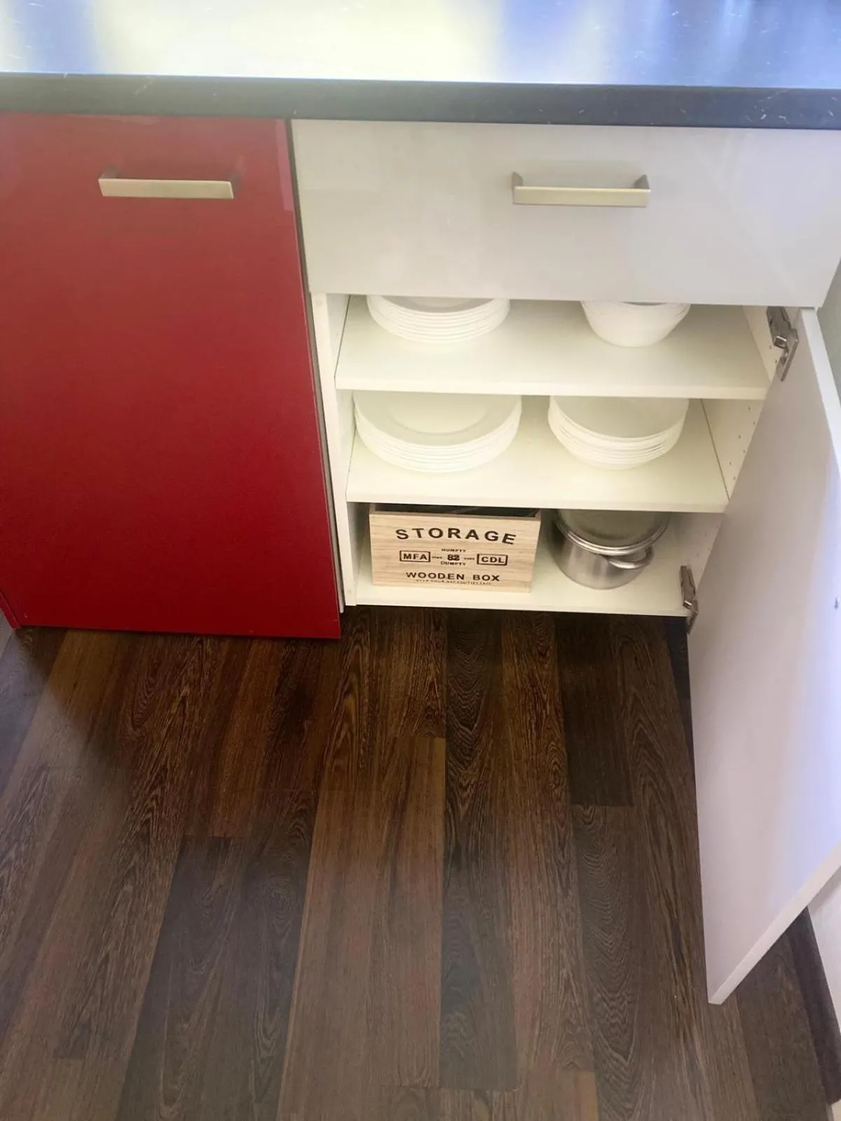 Kitchen or kitchenette in Ferienwohnung Hella