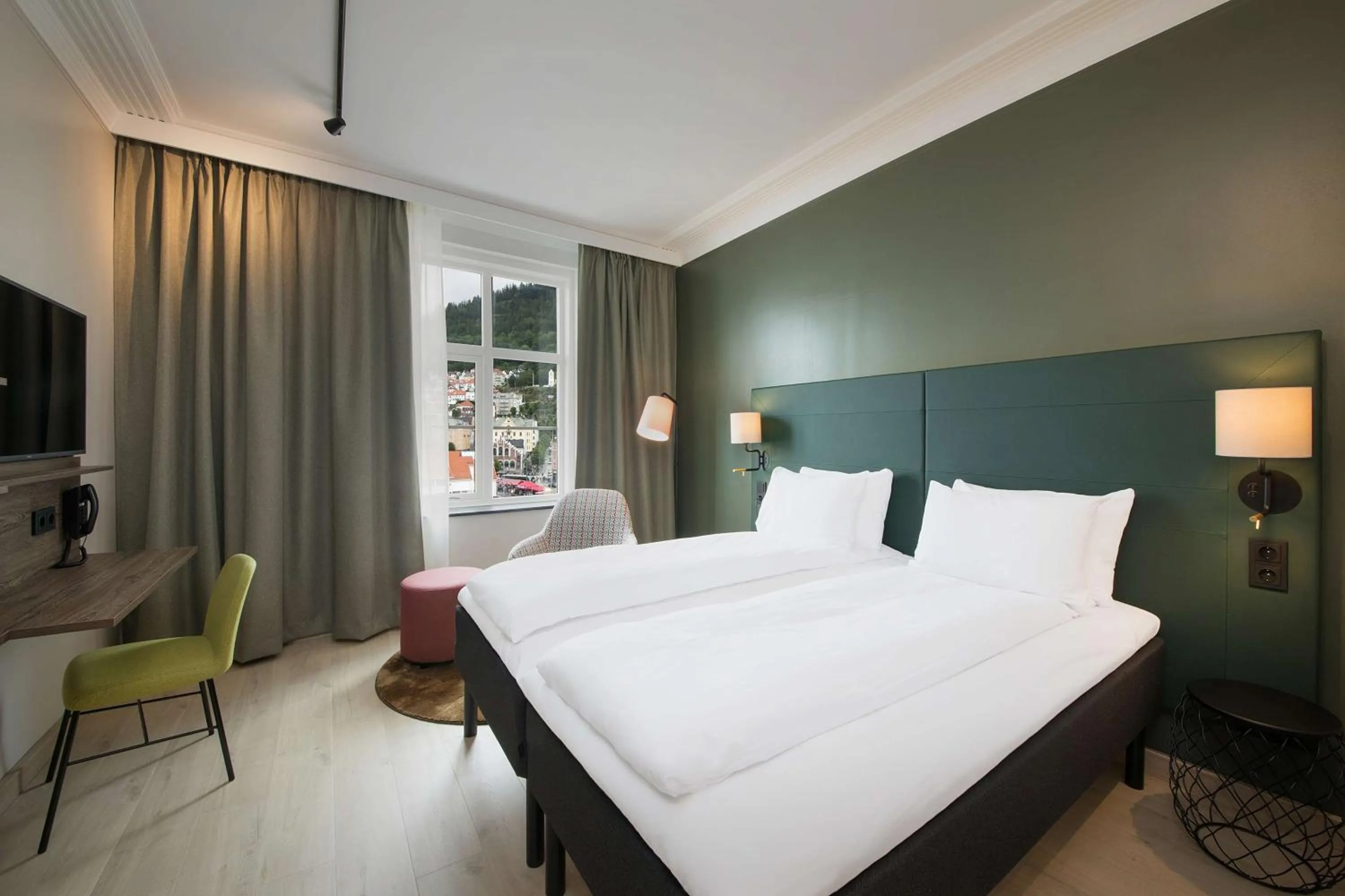 Bedroom, Bed in Scandic Torget Bergen