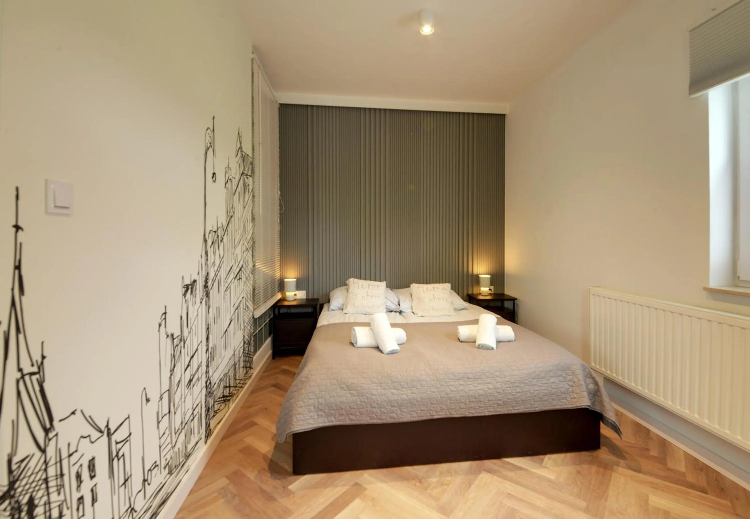 Bed in Q Apartamenty