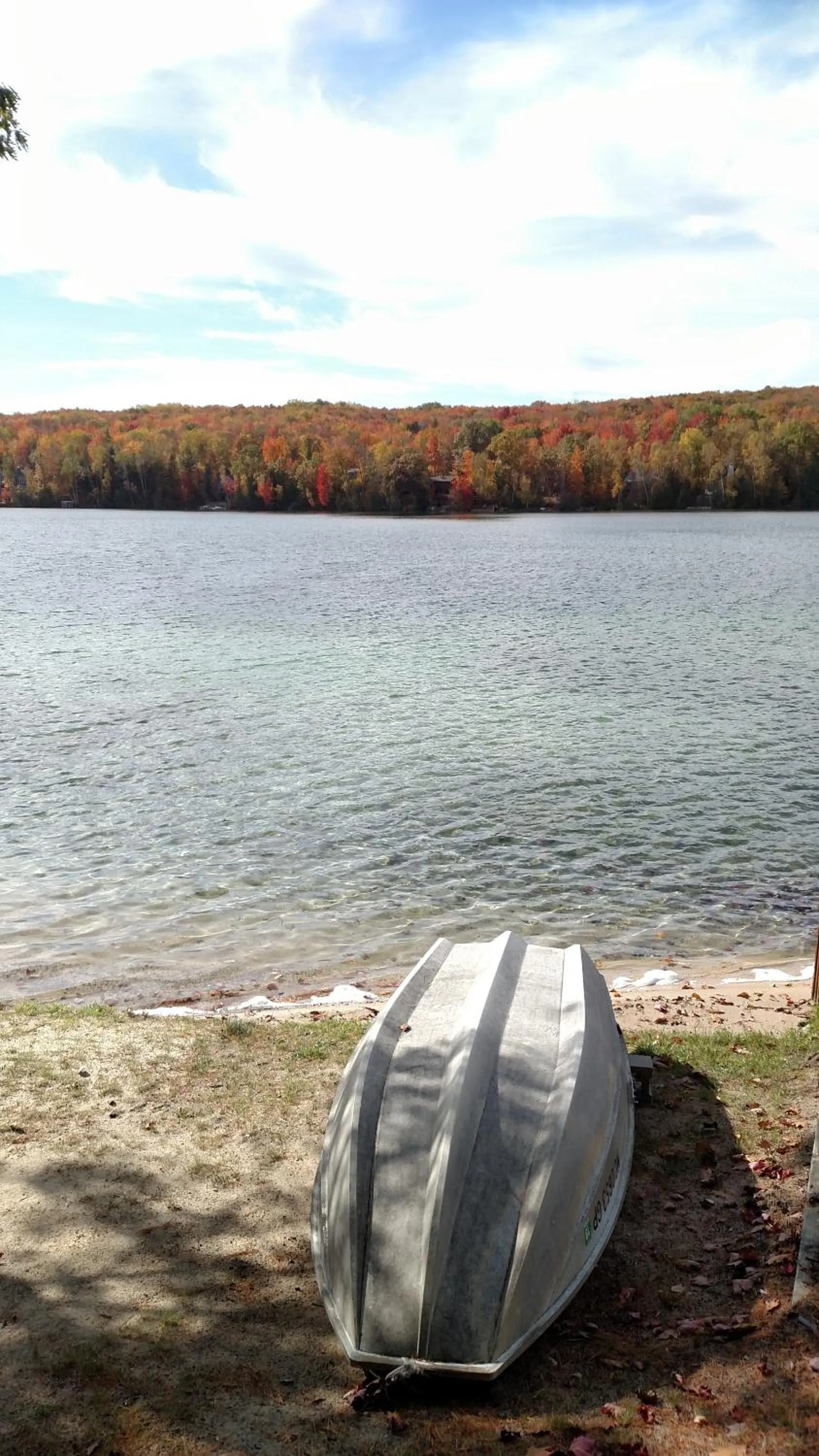 Autumn in Log Cottage on Blue Lake