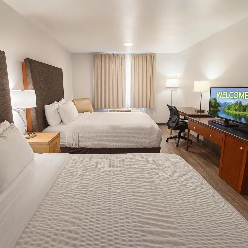 Bed in Clarion Inn Idaho Falls Riverfront