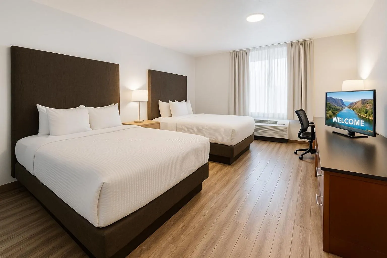 Bed in Clarion Inn Idaho Falls Riverfront