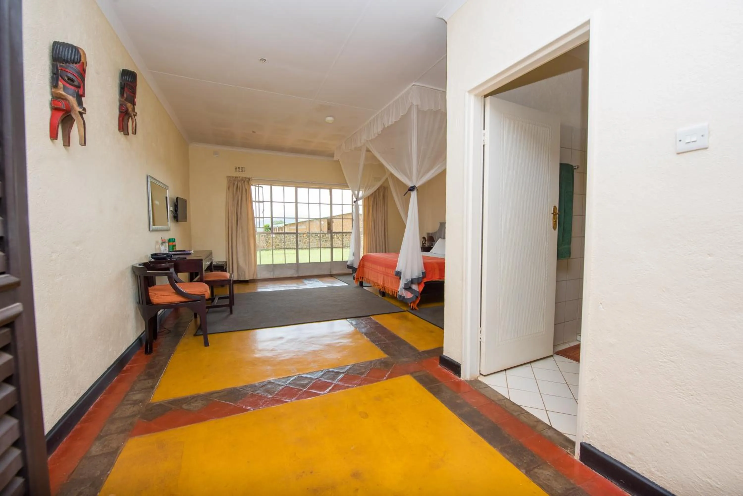 Bed in Game Haven Lodge