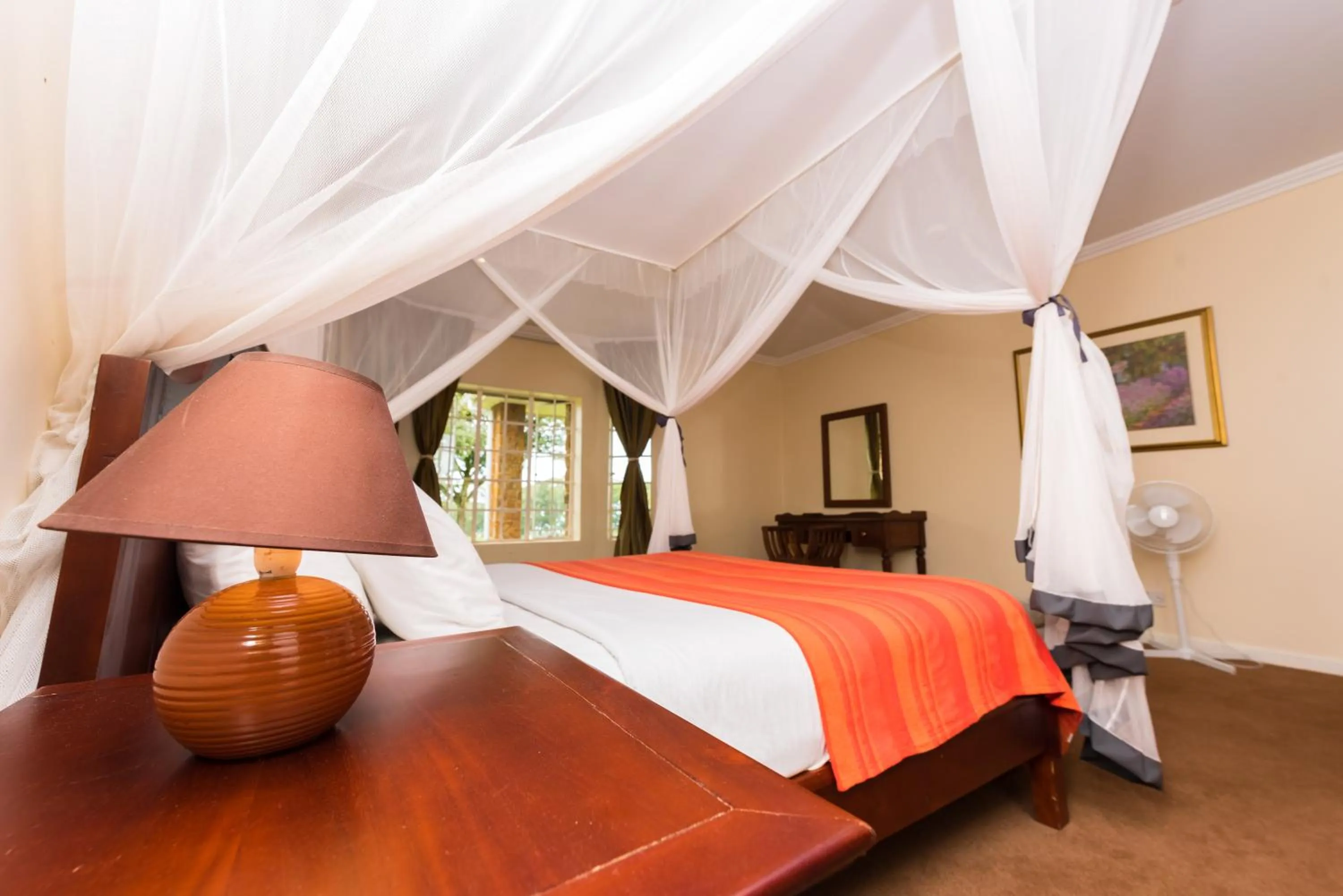 Bed in Game Haven Lodge