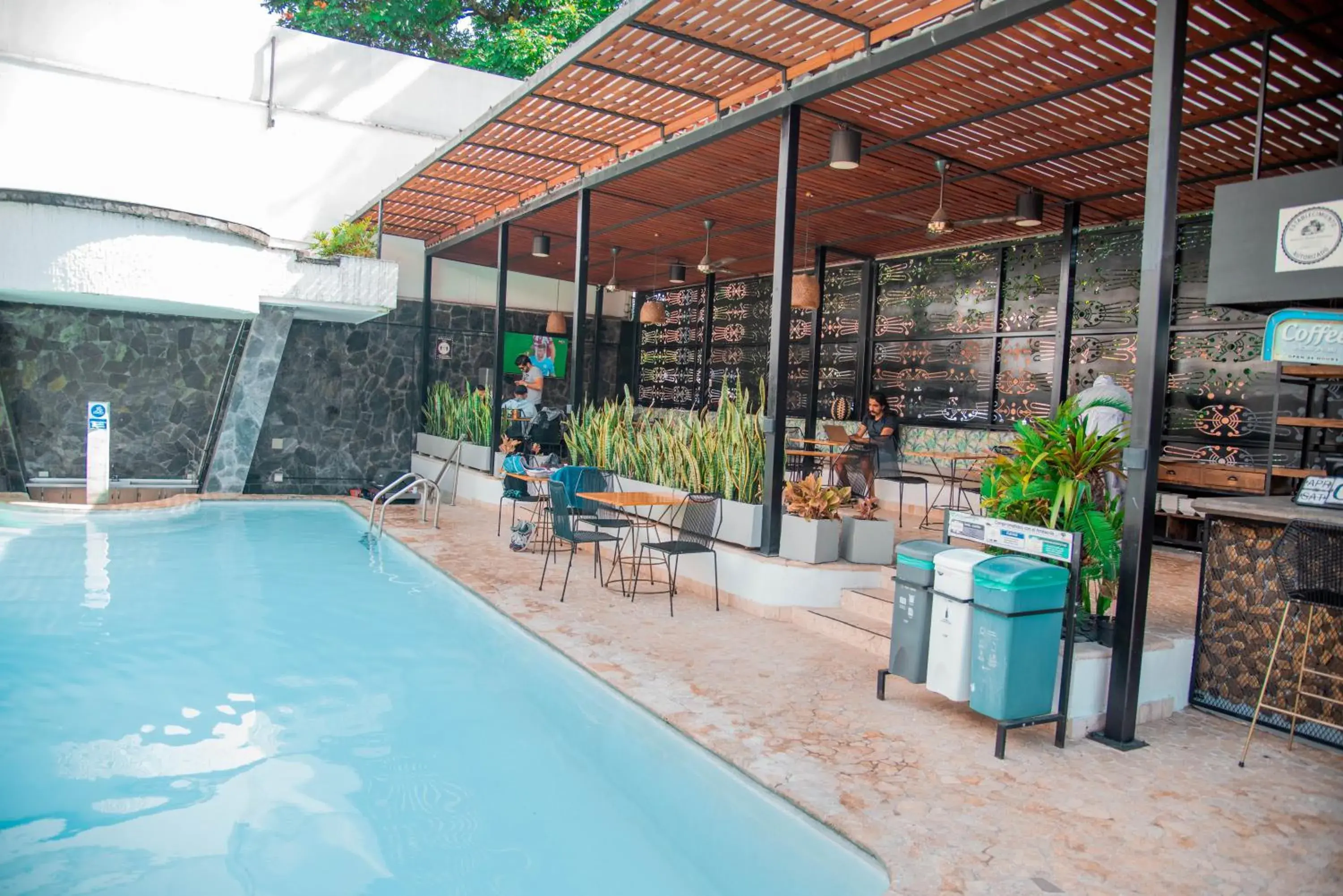 Pool view in Medellín Vibes Hostel Pool view in Medellín Vibes Hostel