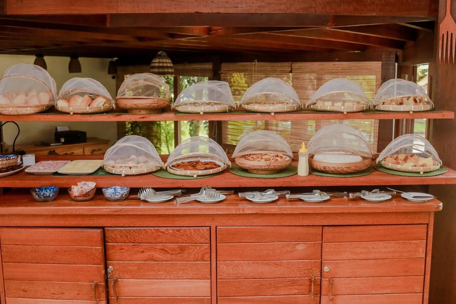 Buffet breakfast in Pousada Maria Farinha