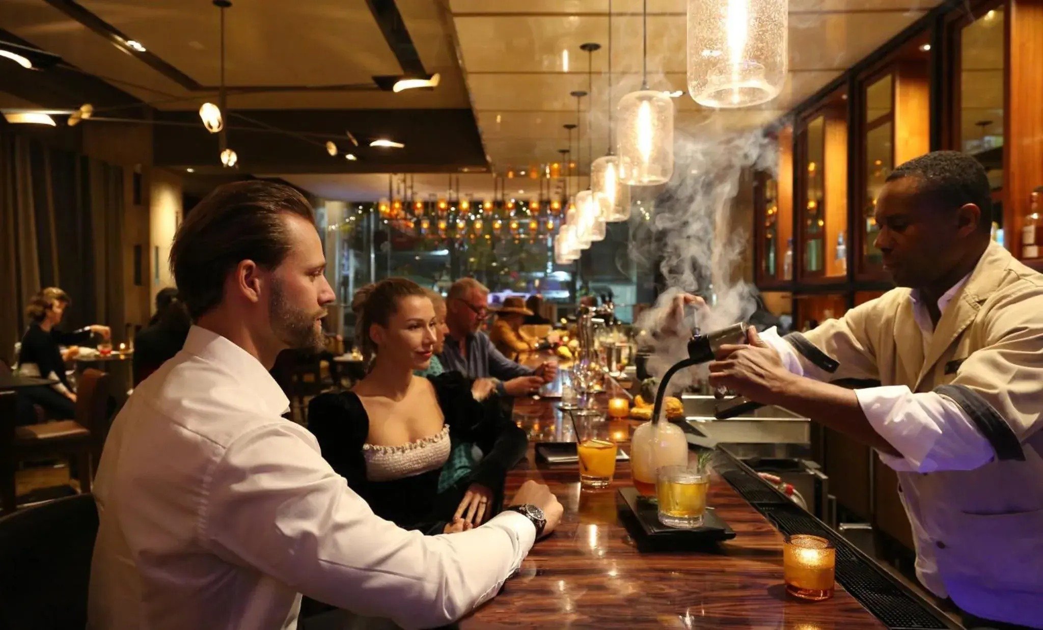 Lounge or bar in InterContinental New York Times Square by IHG Lounge or bar in InterContinental New York Times Square by IHG