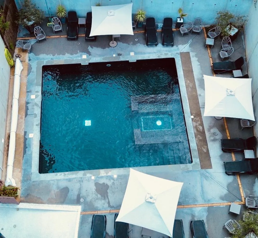 Pool view in Lagrange Aparthotel Montpellier Millénaire