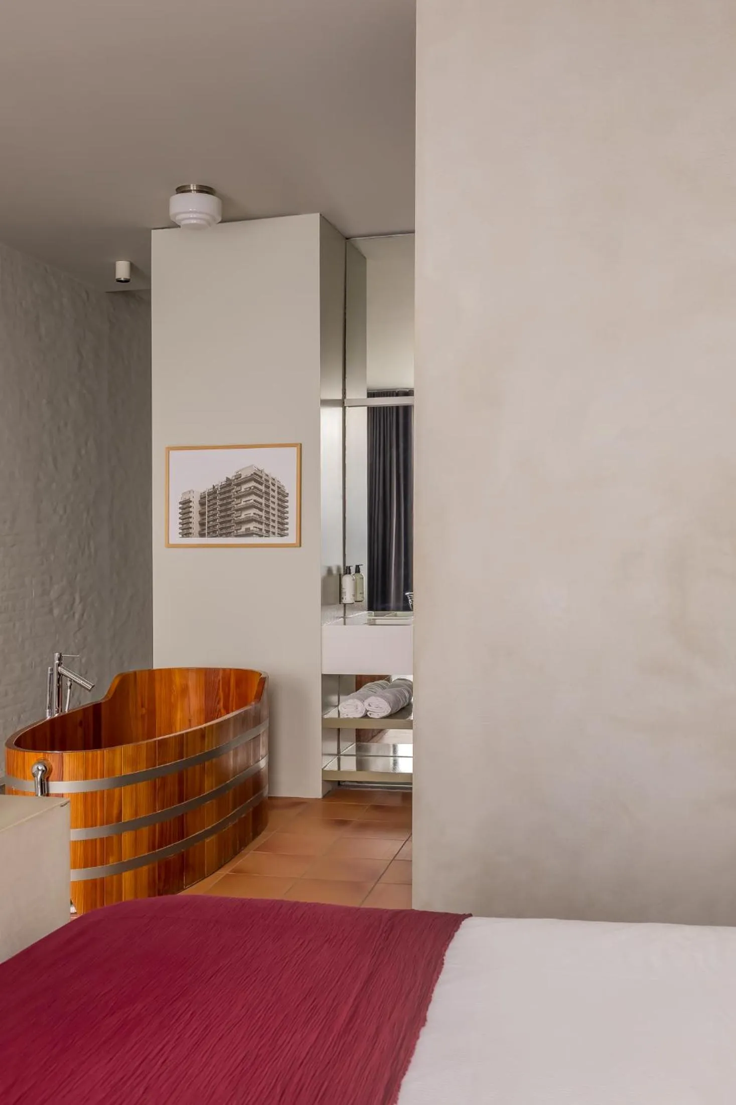 Bathroom, Bed in Hotel Pilar