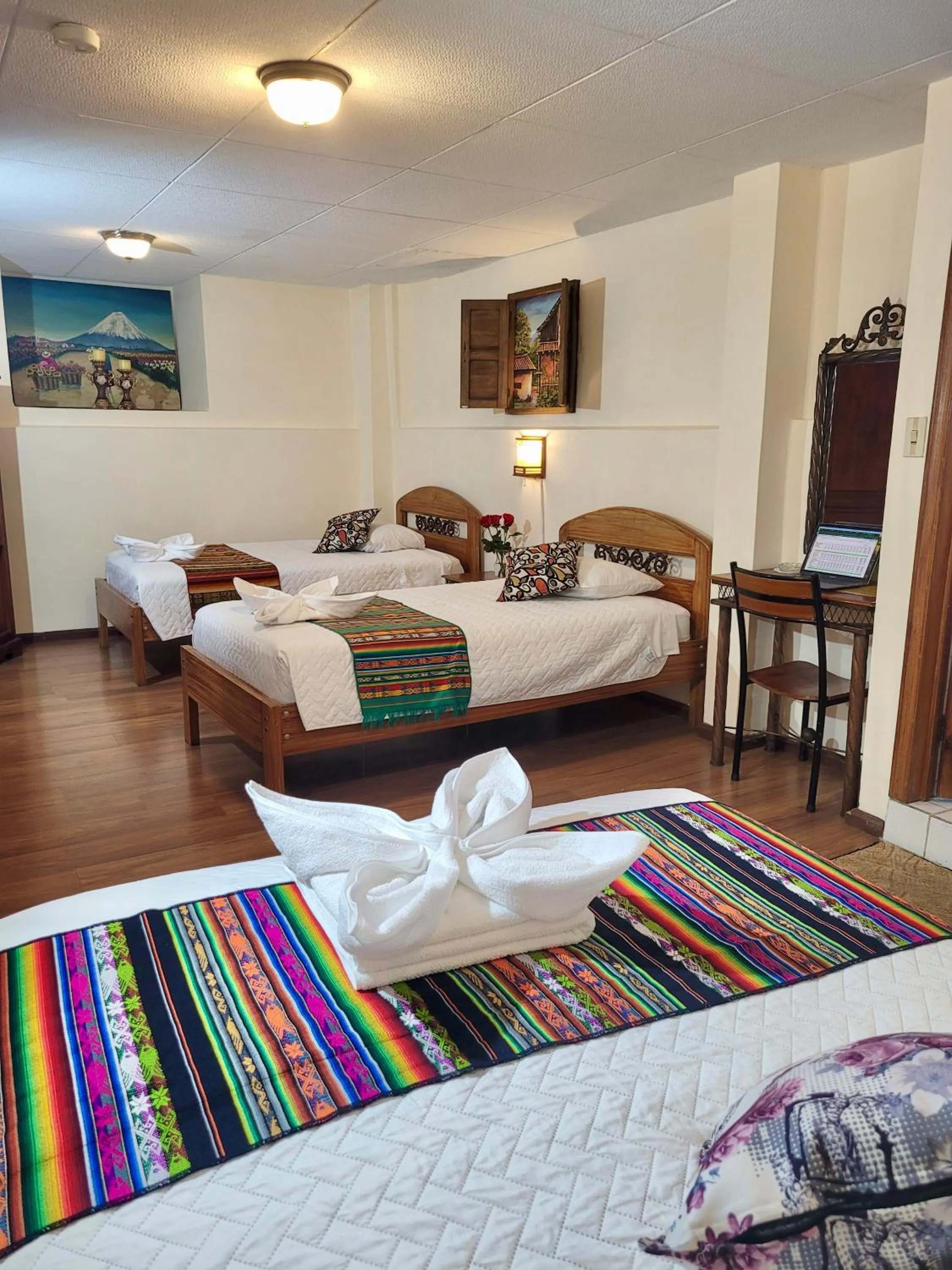 Bed in Mía Leticia B&B