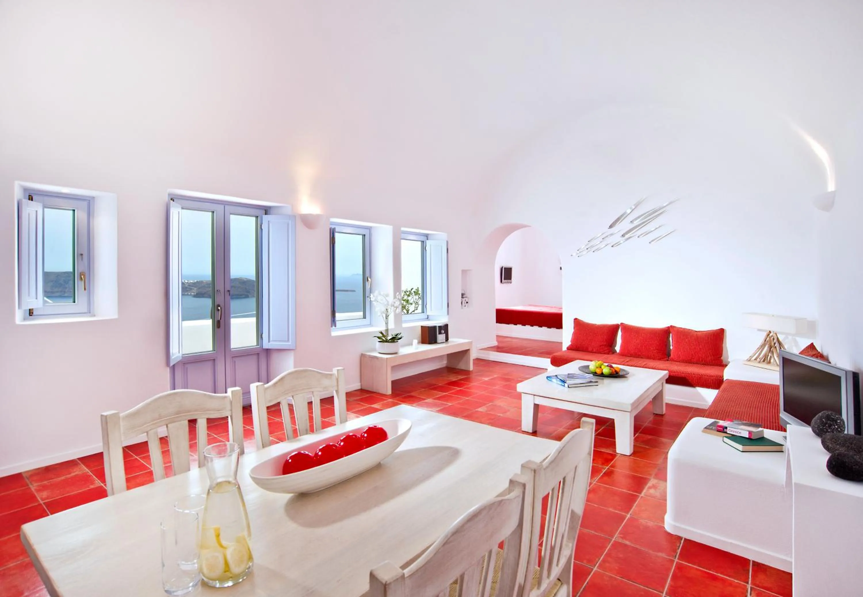 Living room in Astra Suites