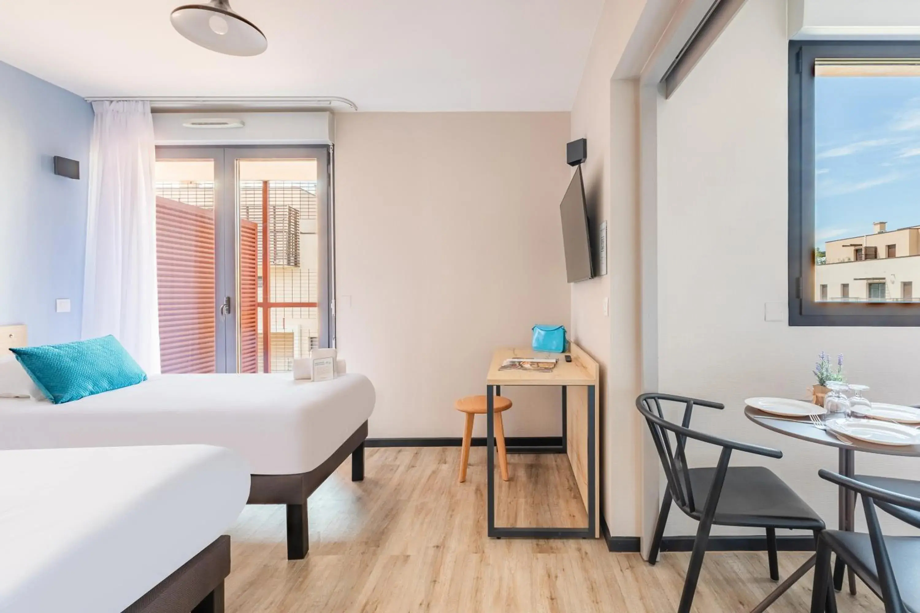 Bed in Appart'City Classic Montelimar Bed in Appart'City Classic Montelimar