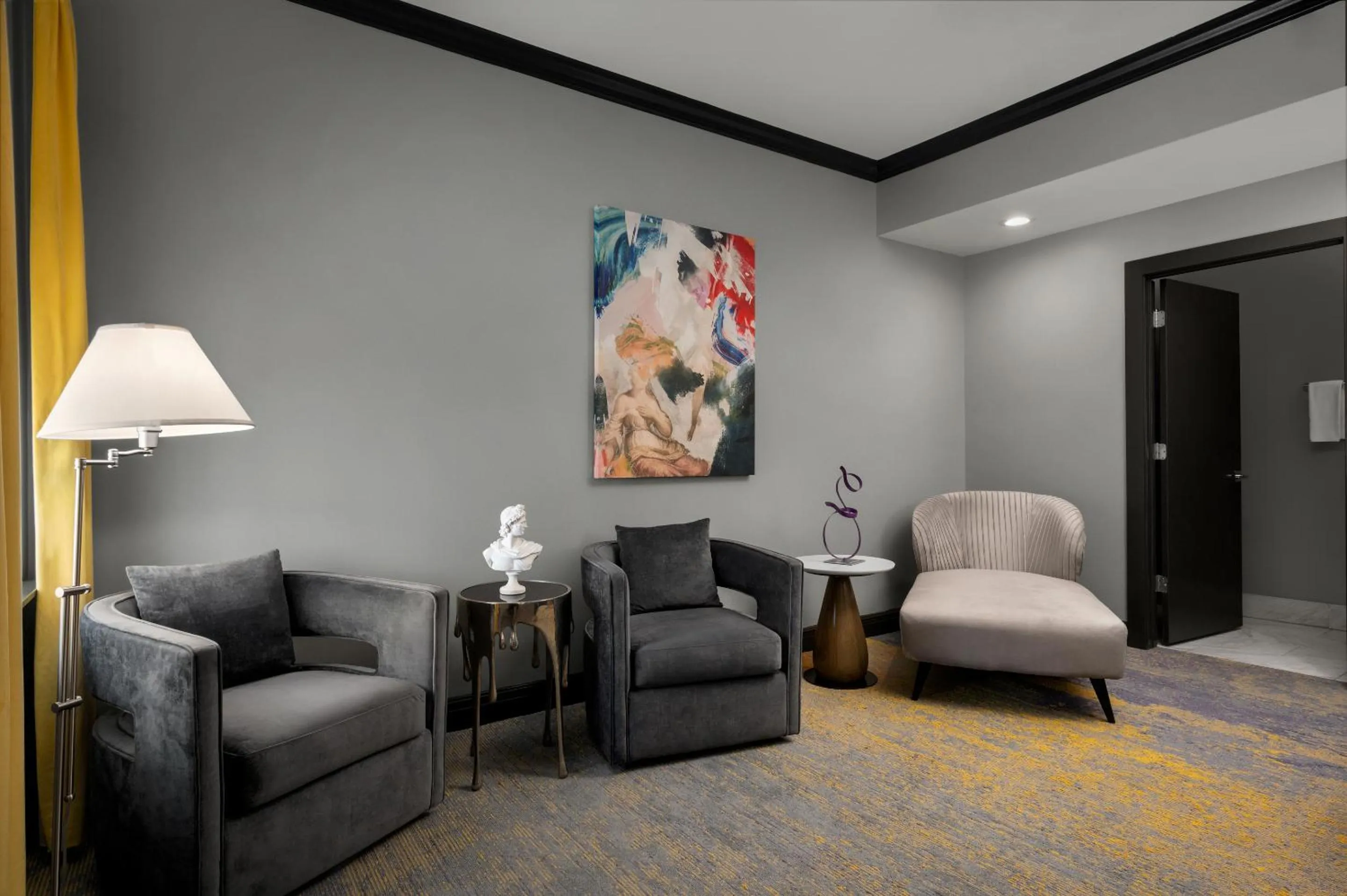 Living room in The Admiral, Downtown Historic District