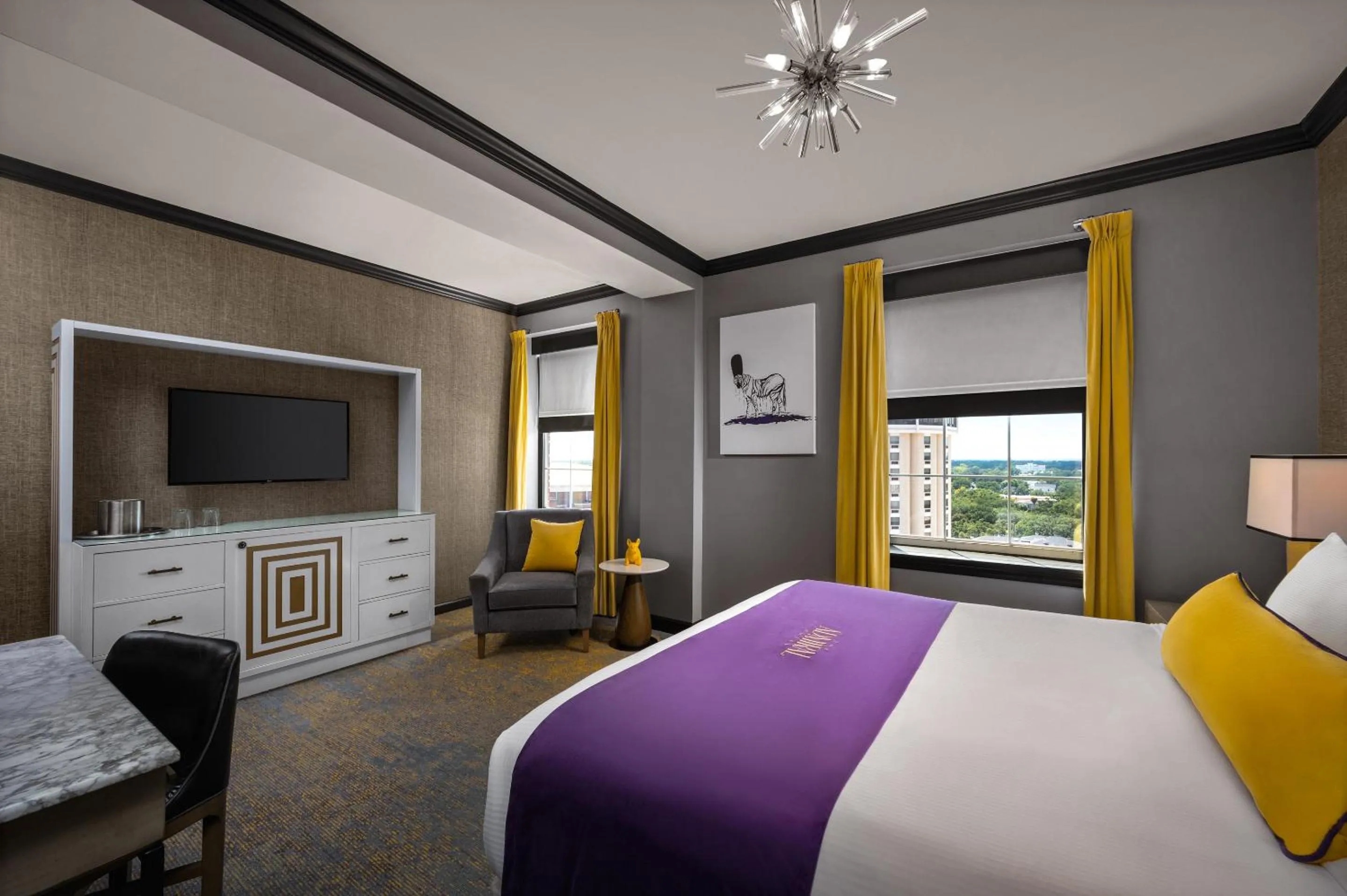 Bed in The Admiral, Downtown Historic District