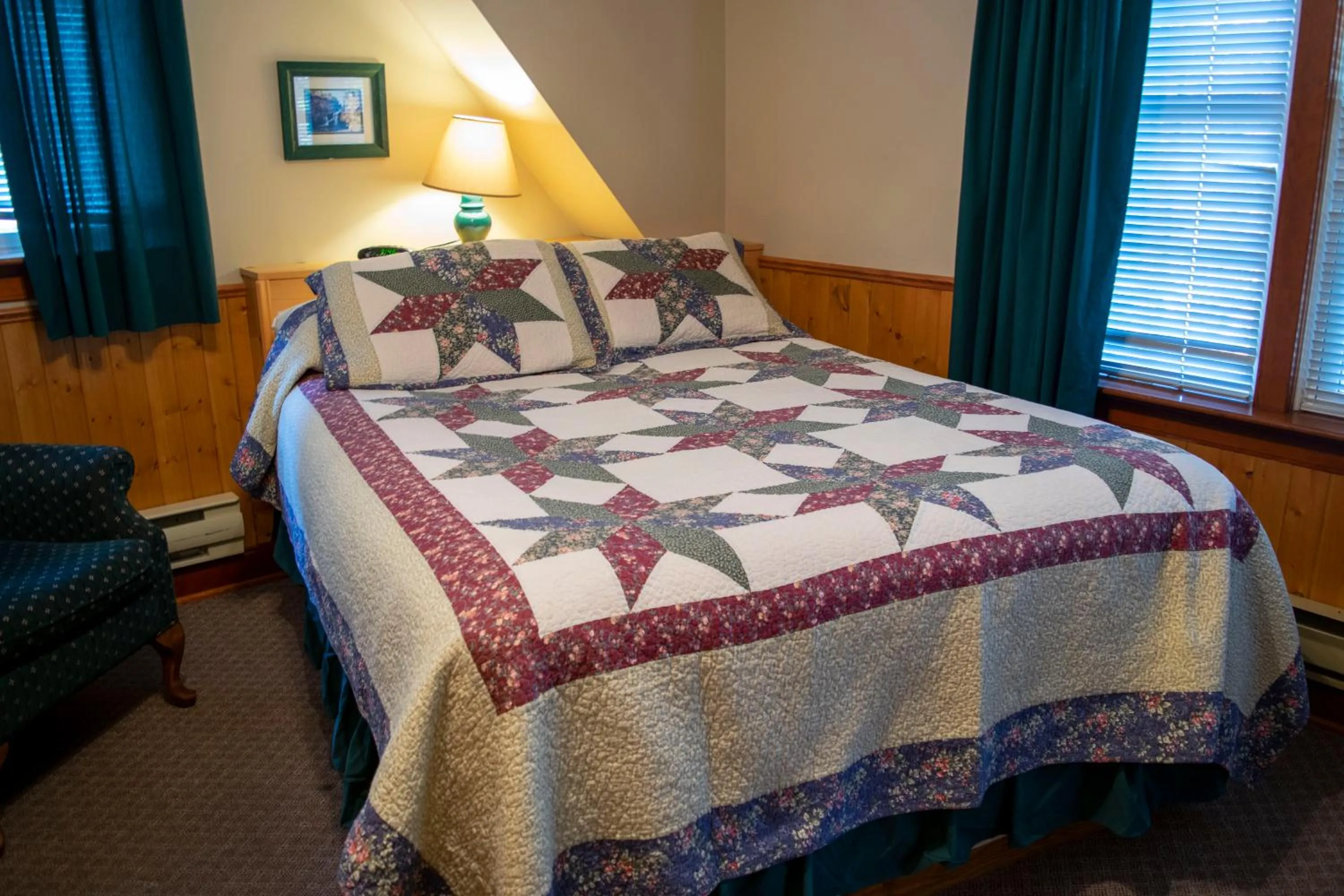 Bed in Crandell Mountain Lodge